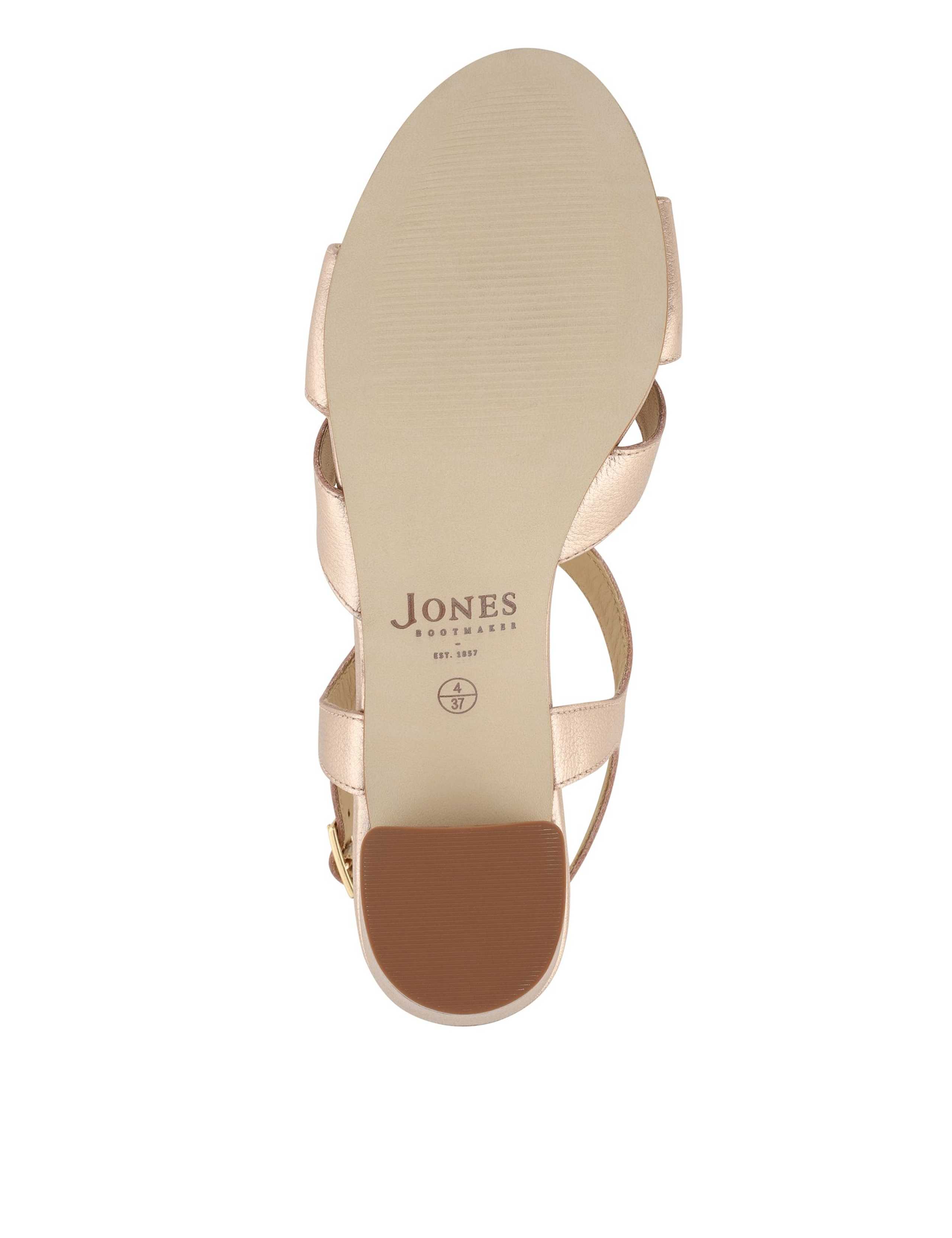 Leather Buckle Block Heel Slingback Shoes 6 of 6