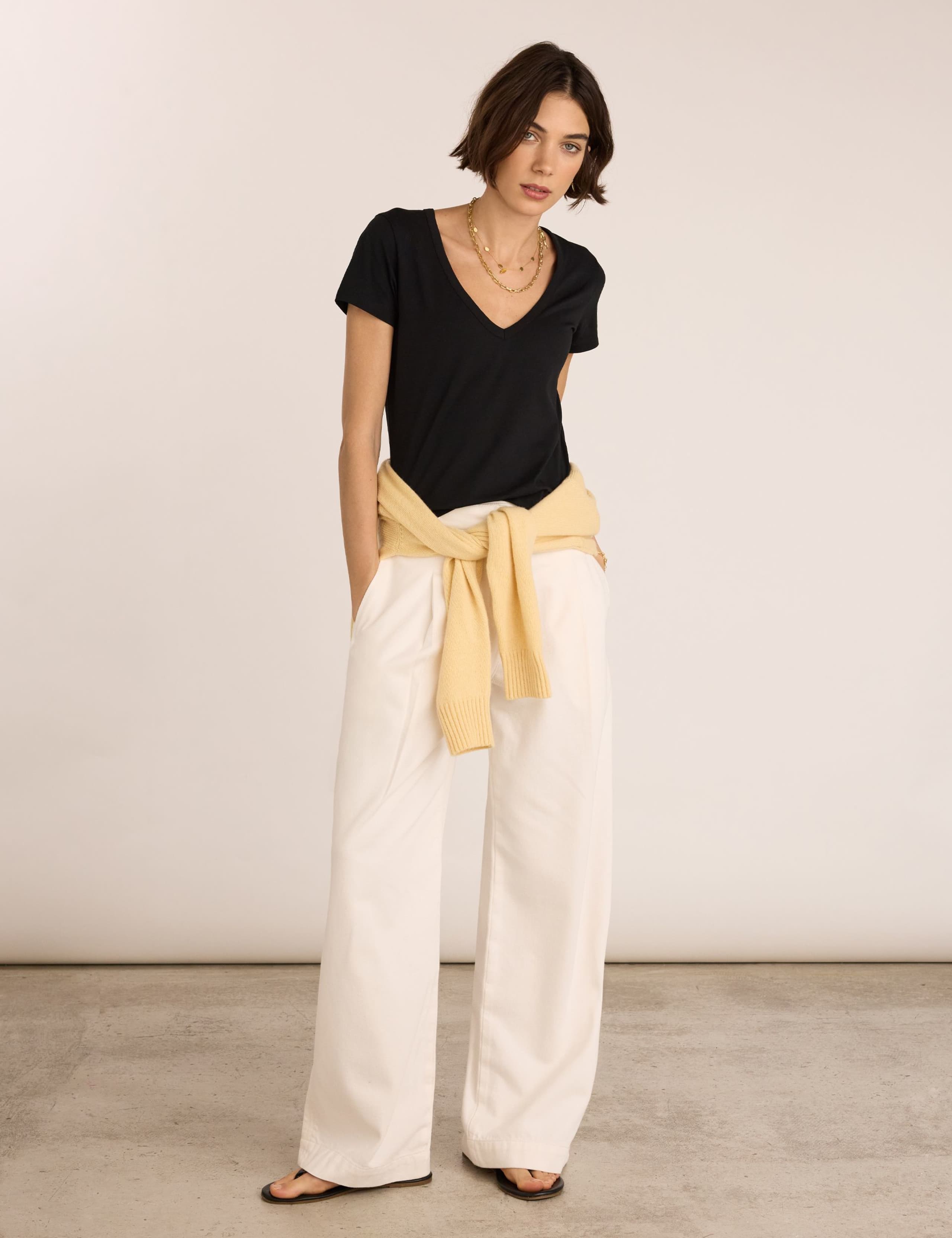 Cotton Rich V-Neck T-Shirt 2 of 3