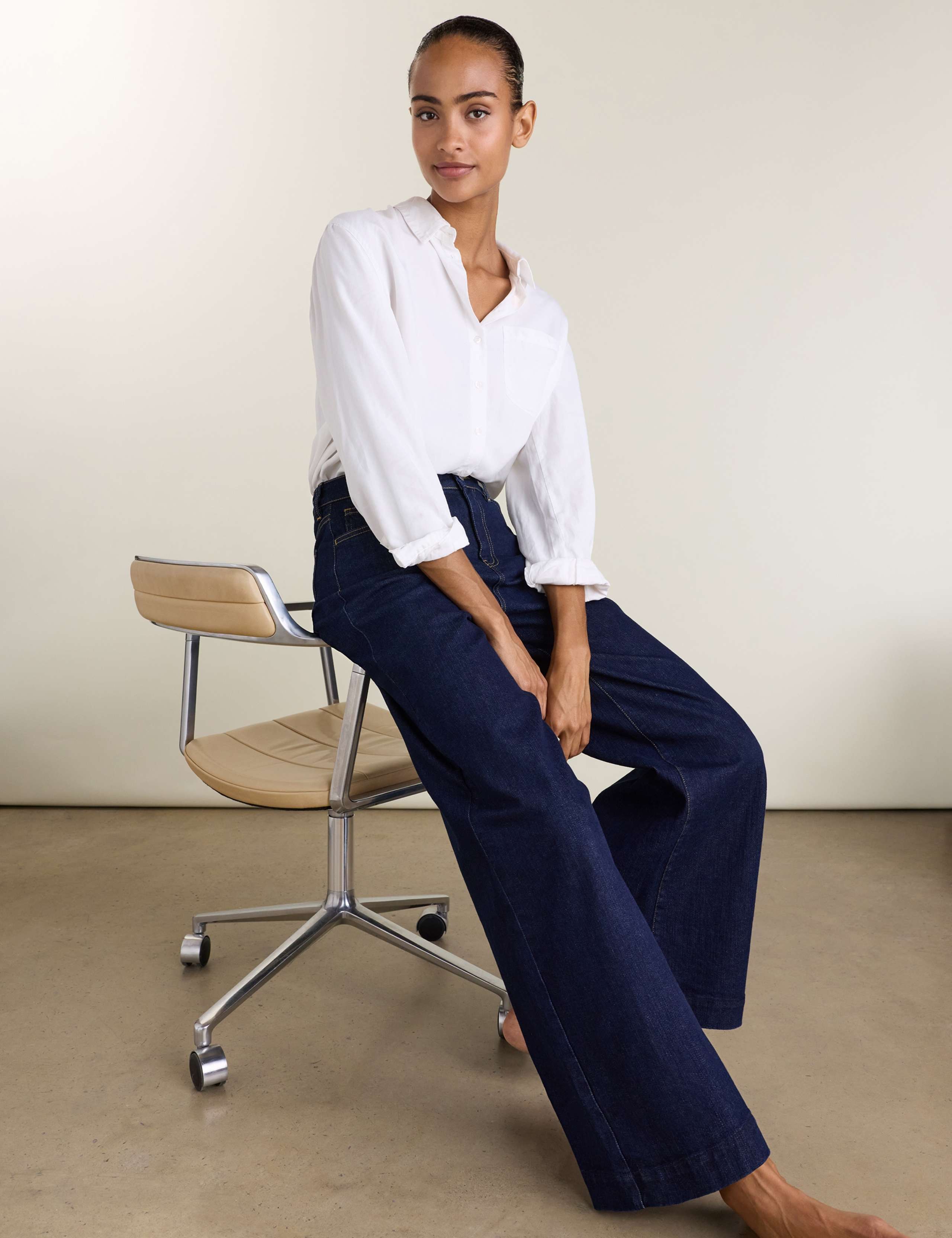 High Waisted Palazzo Jeans 2 of 4