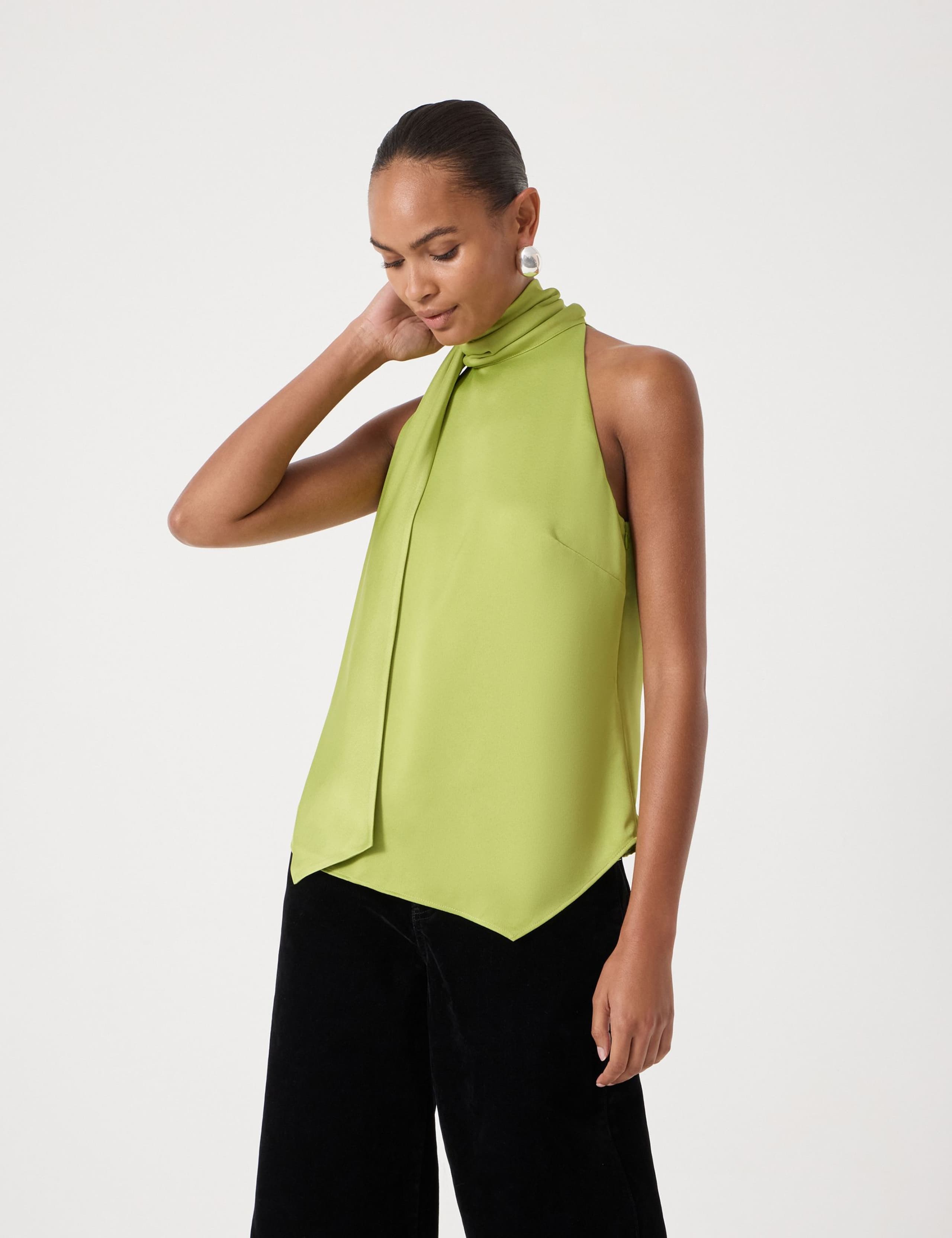 Satin Halter Neck Top 1 of 5