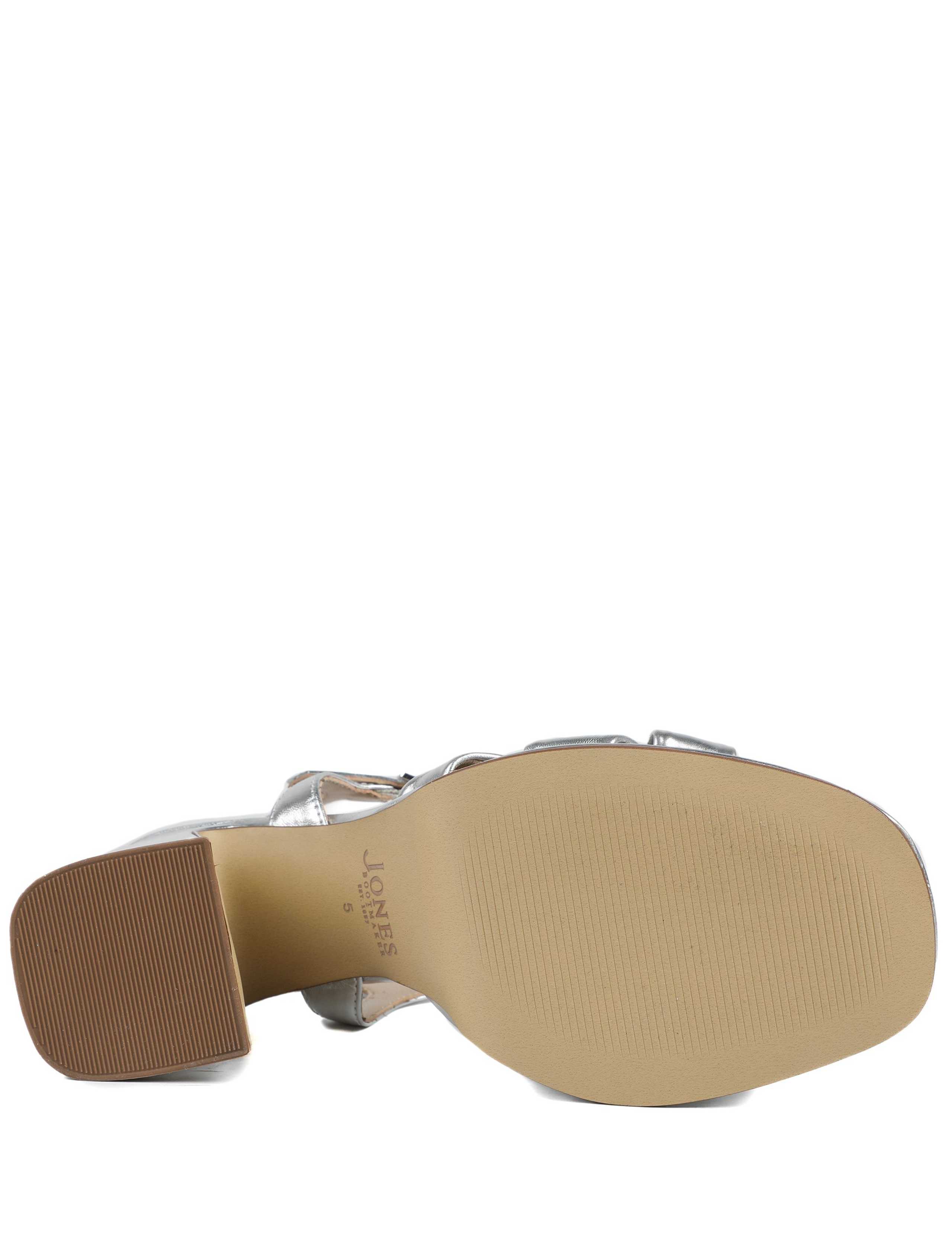 Leather Metallic Block Heel Open Toe Sandals 5 of 5