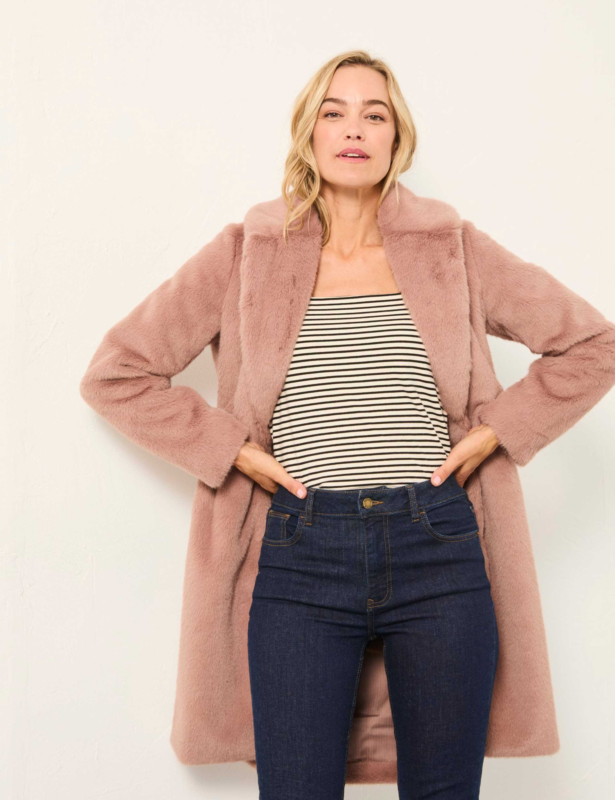 Faux Fur Longline Coat 3 of 5