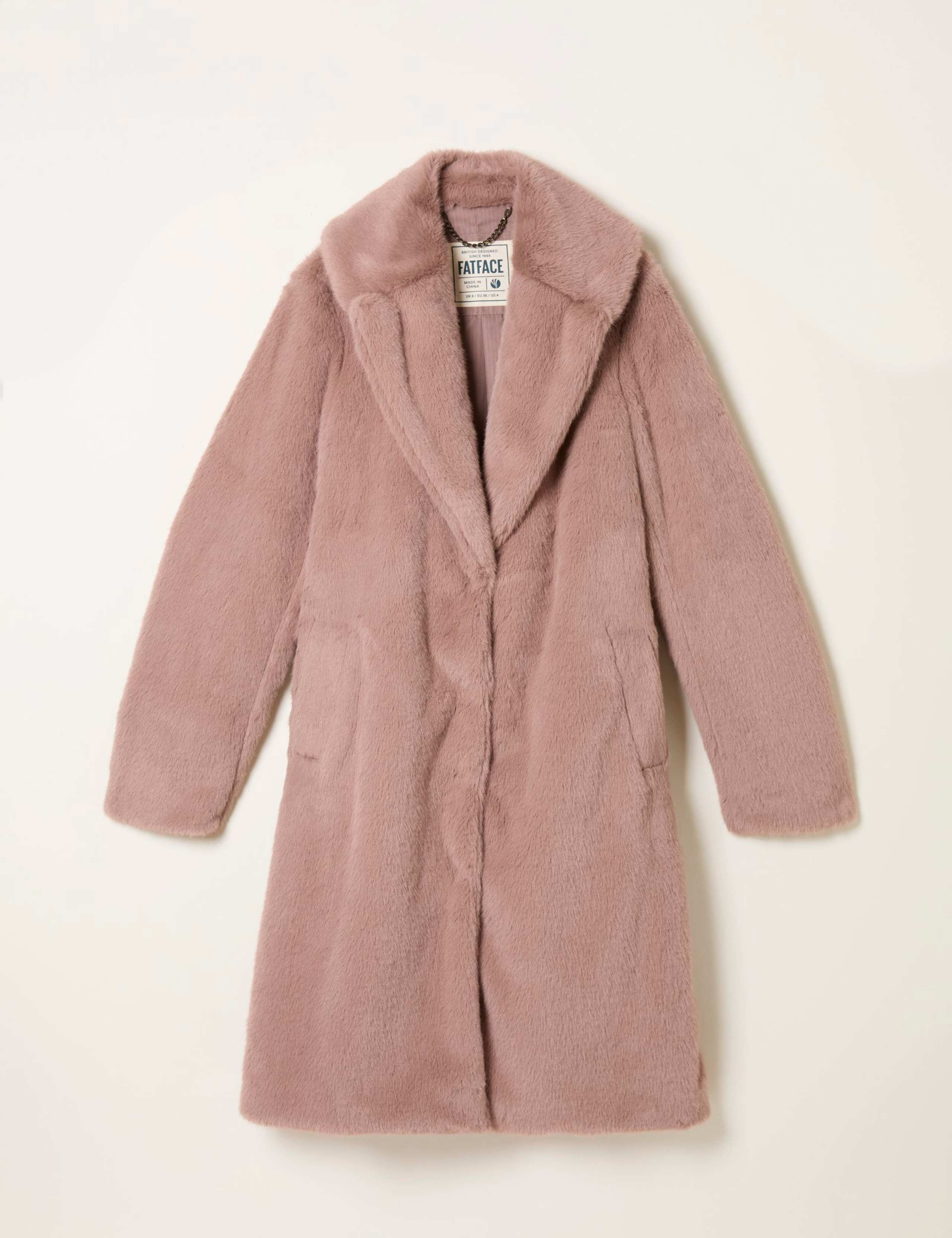 Faux Fur Longline Coat 2 of 5