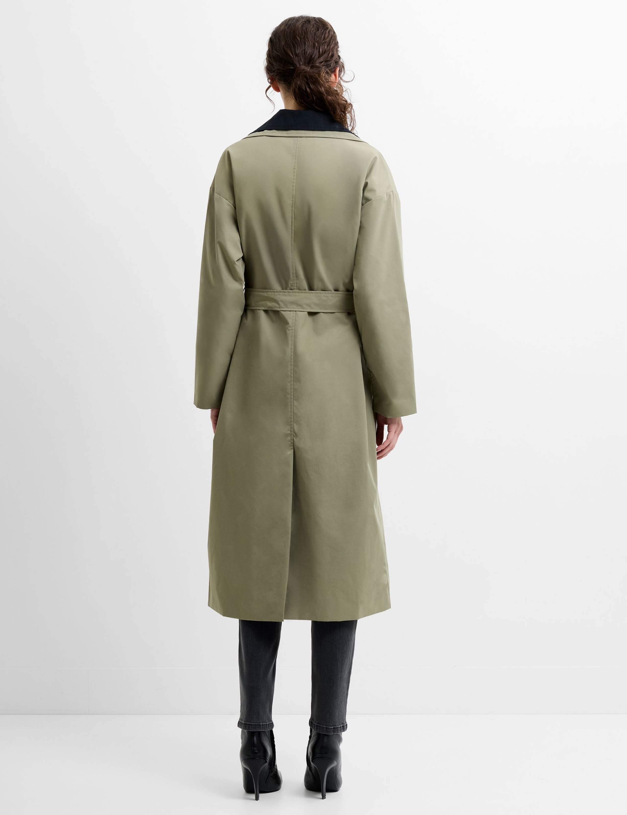 Collared Longline Trench Coat 3 of 5