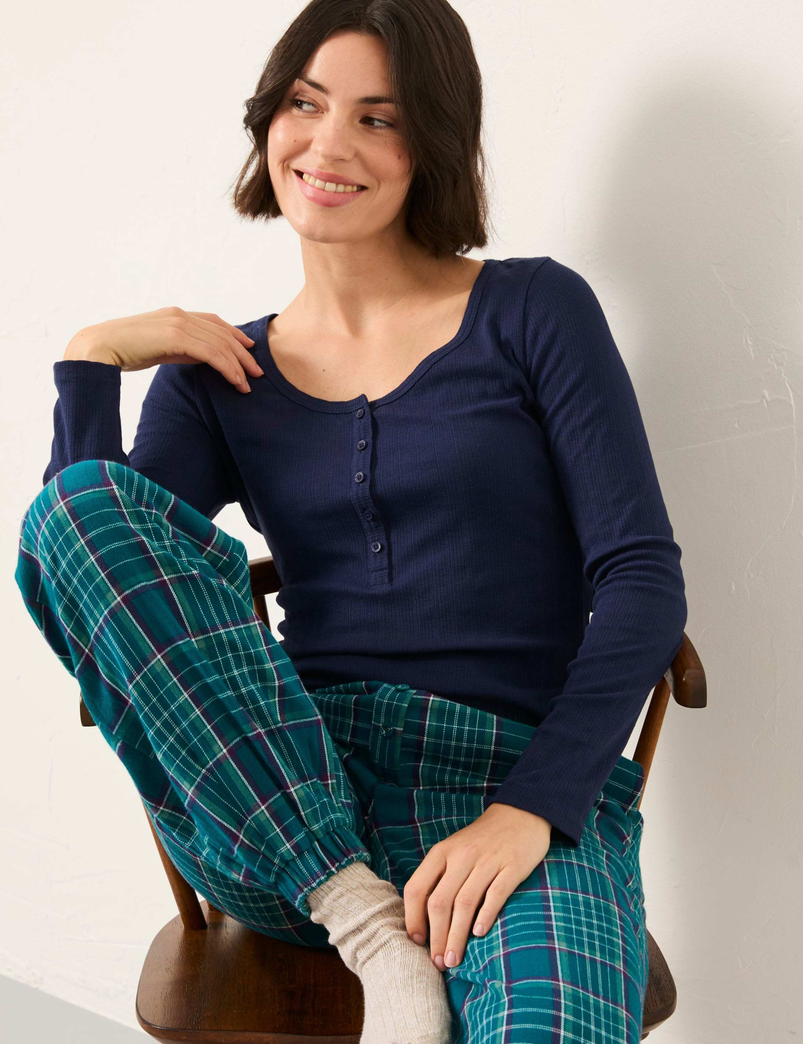 Cotton Rich Henley Pyjama Top 3 of 6