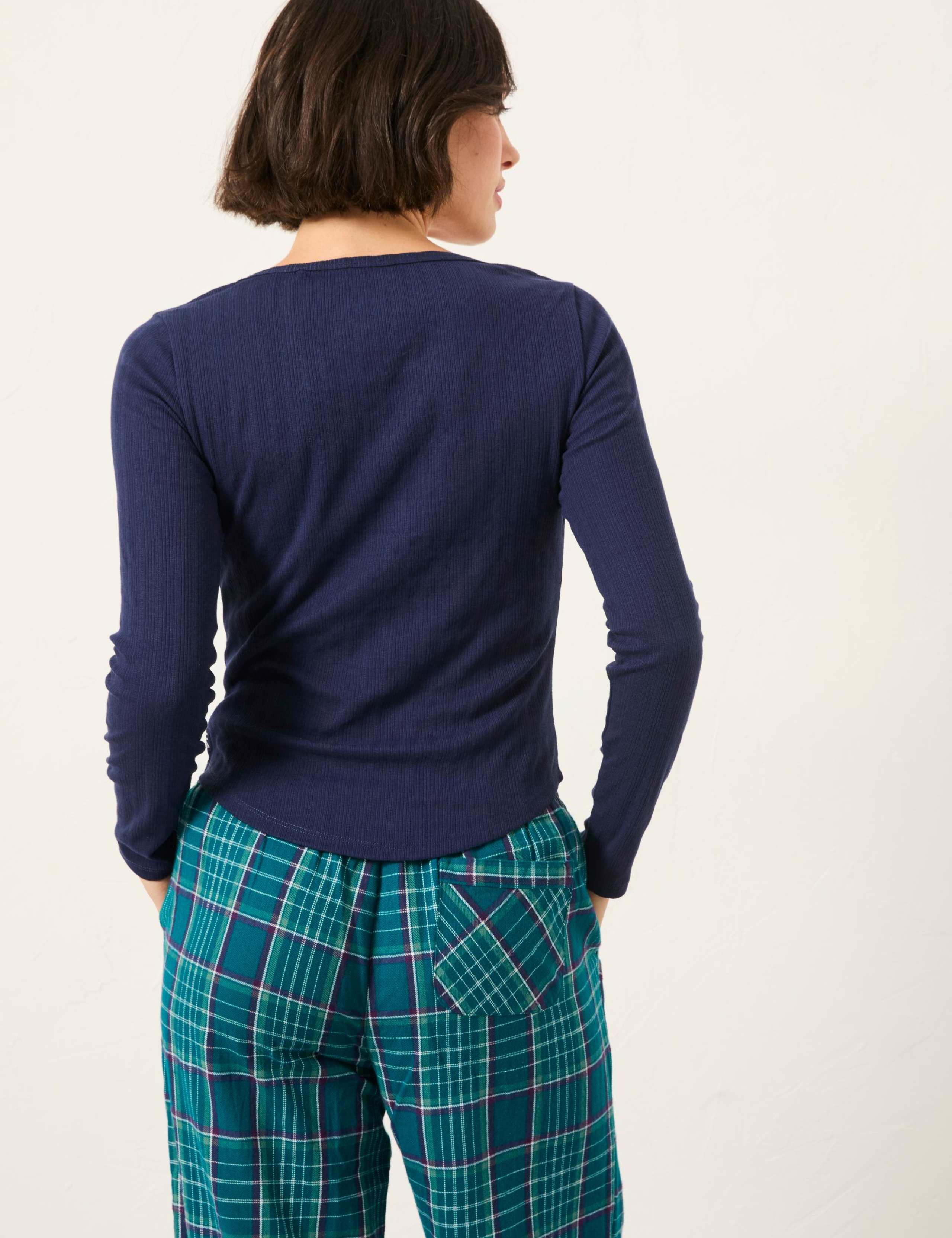 Cotton Rich Henley Pyjama Top 4 of 6
