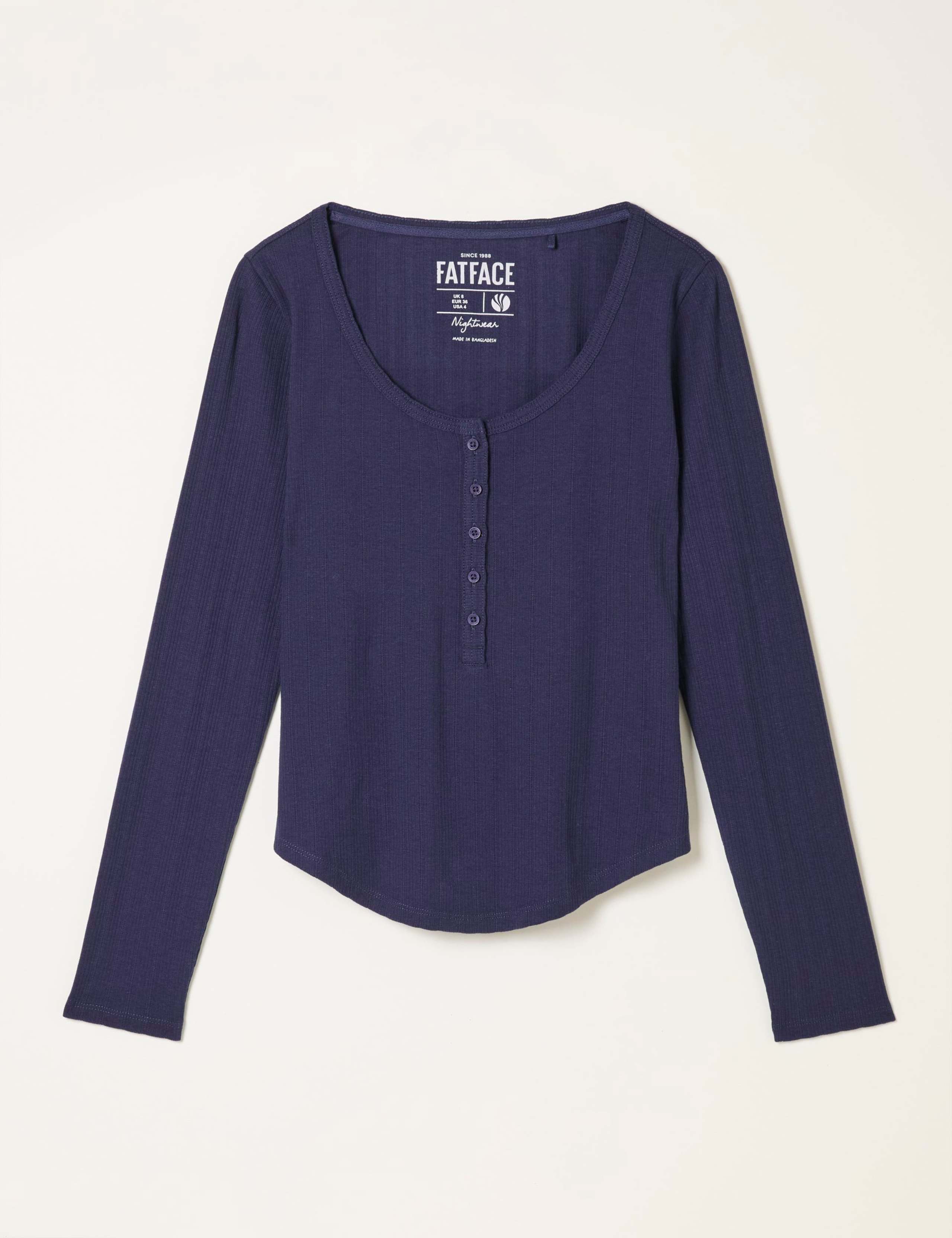 Cotton Rich Henley Pyjama Top 2 of 6