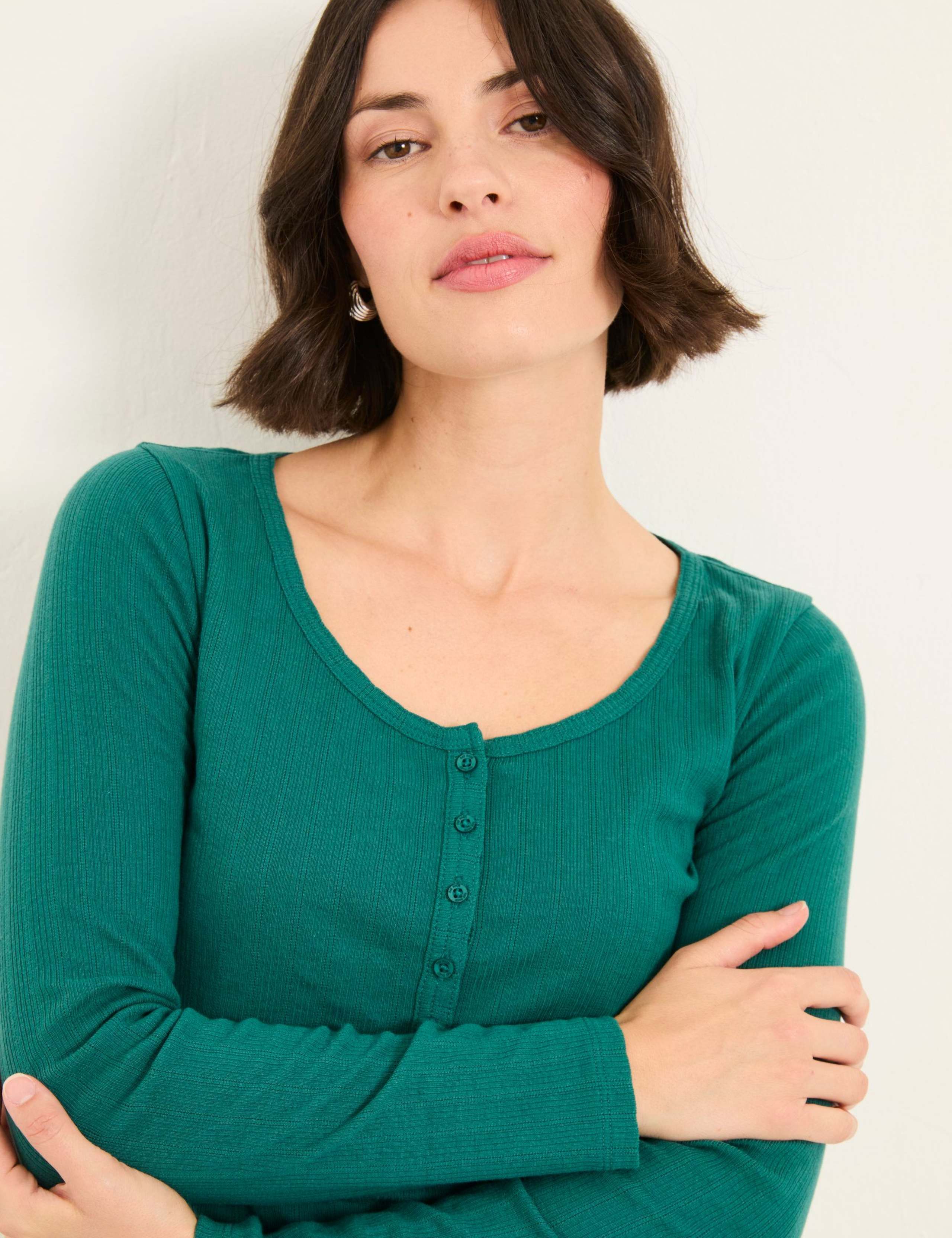 Cotton Rich Henley Pyjama Top 3 of 5