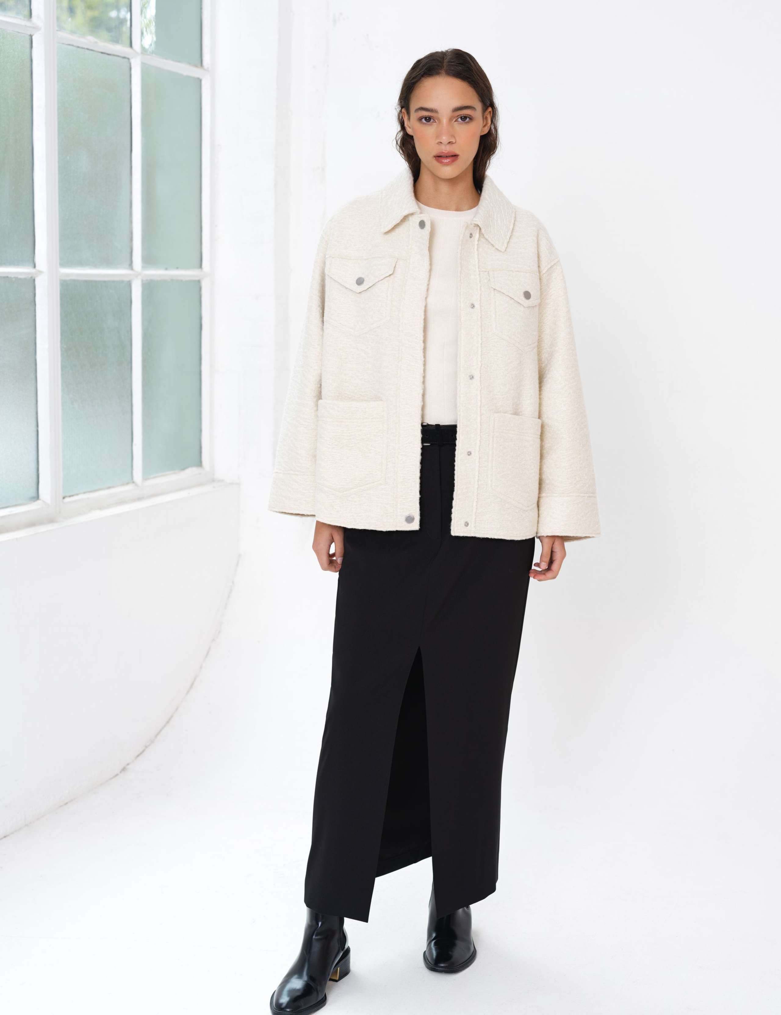 Textured Collared Utility Jacket 3 of 6
