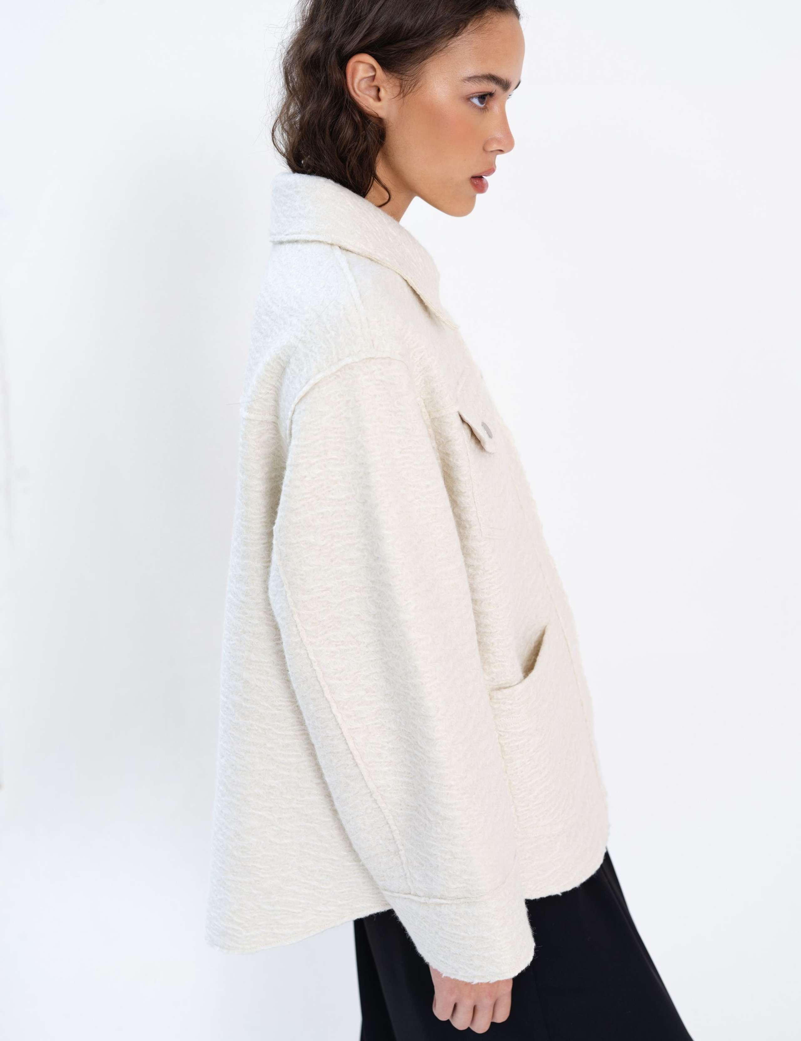 Textured Collared Utility Jacket 4 of 6