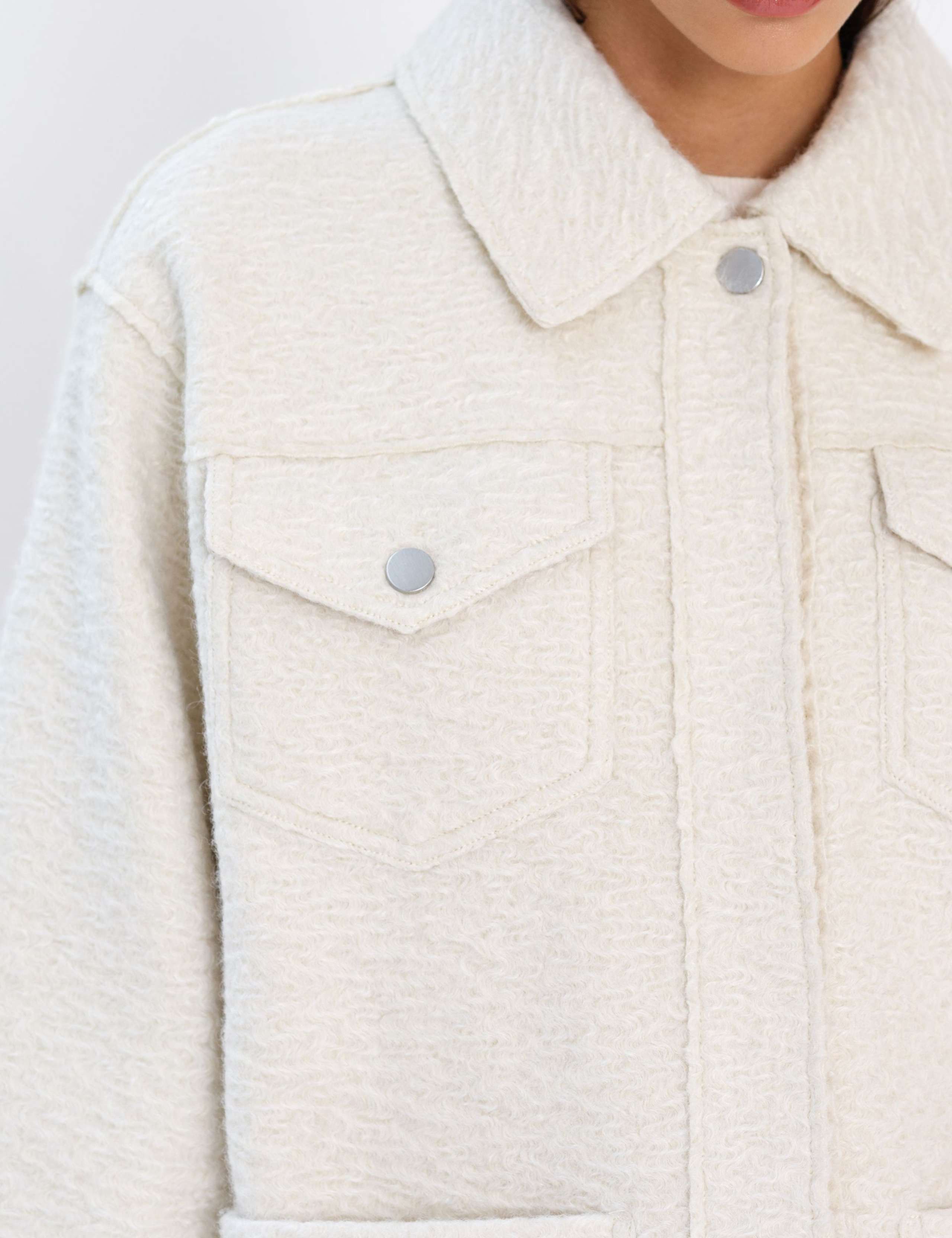 Textured Collared Utility Jacket 6 of 6