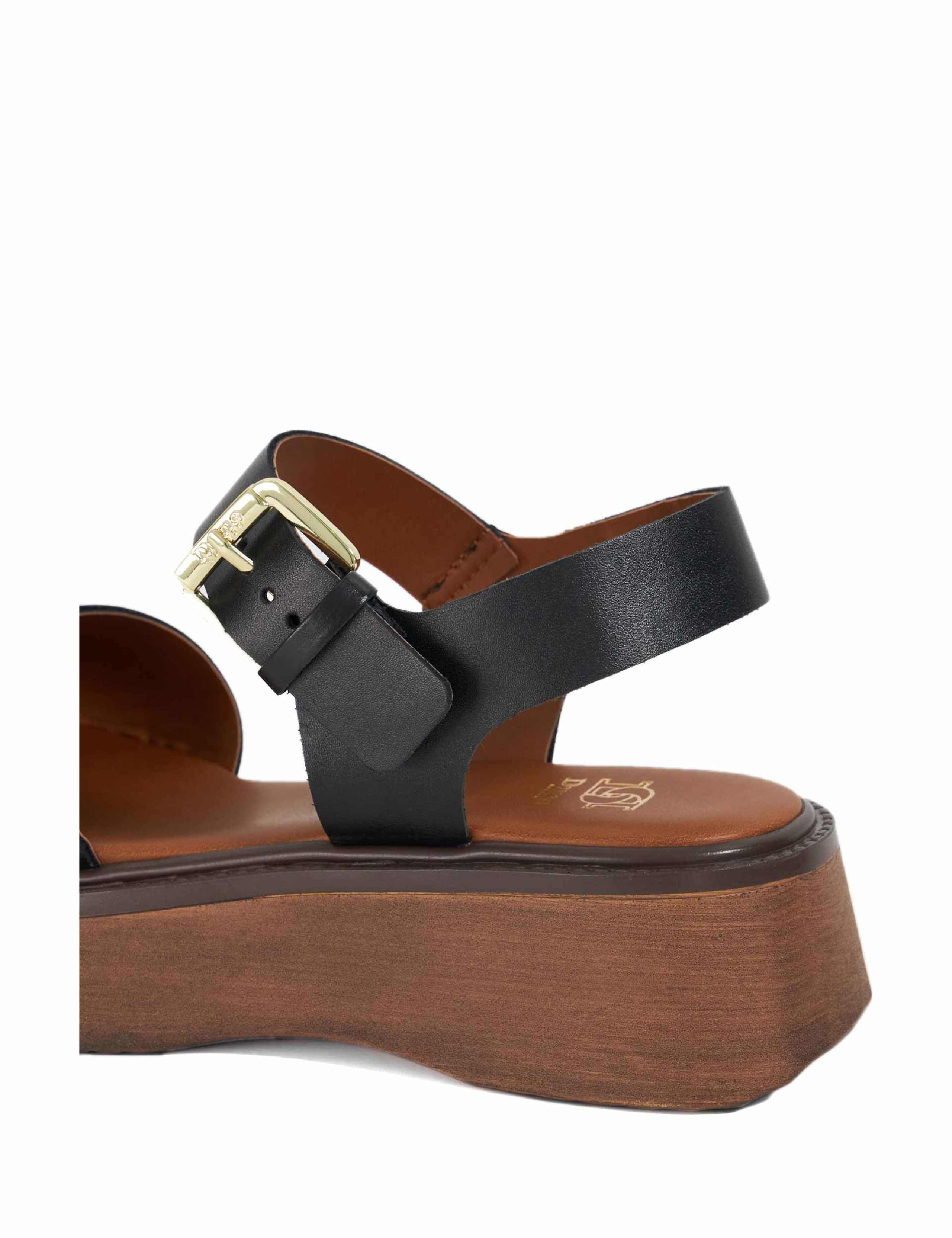 Buckle Flatform Square Toe Sandals 5 of 6