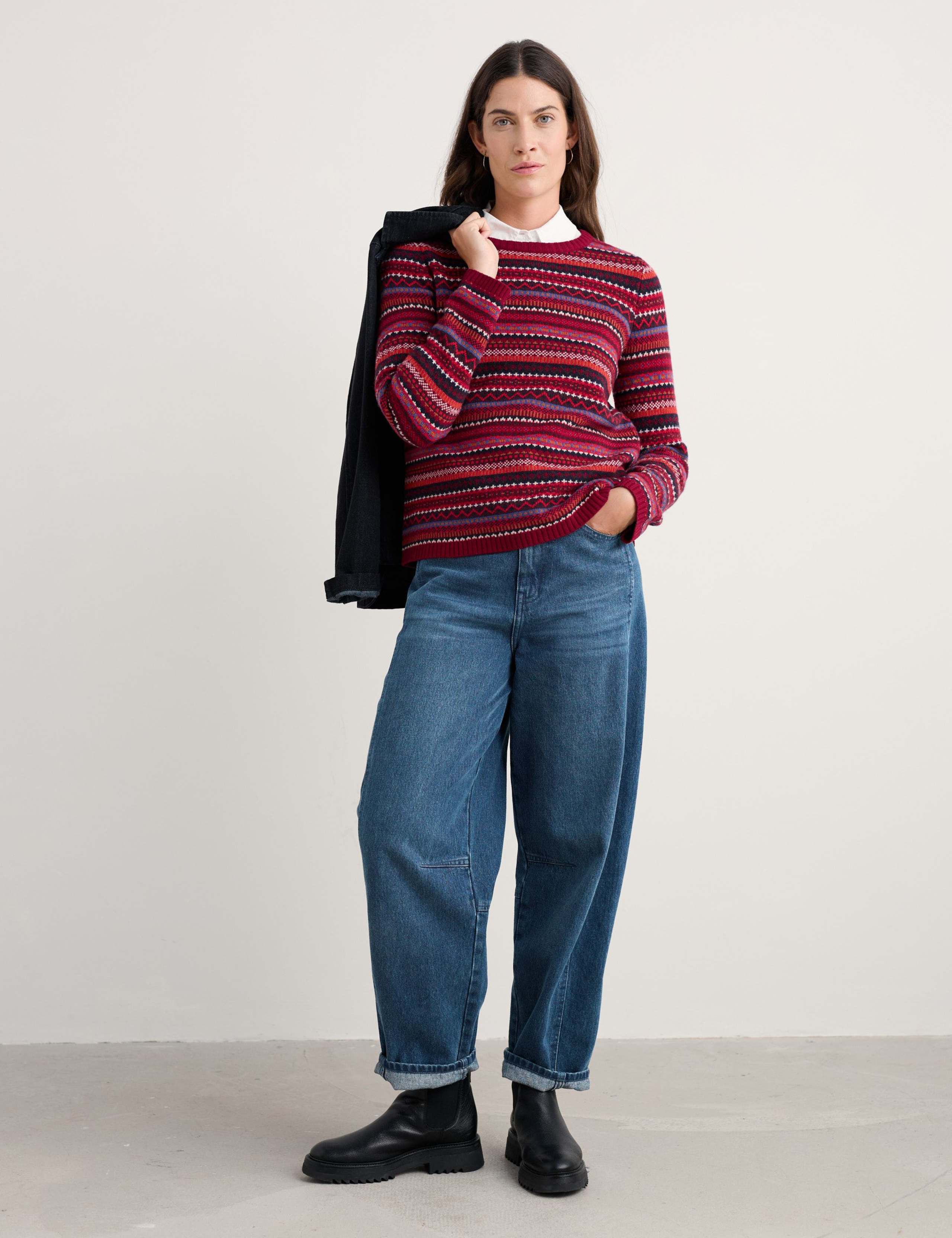 Merino Wool Rich Fair Isle Jumper 3 of 5