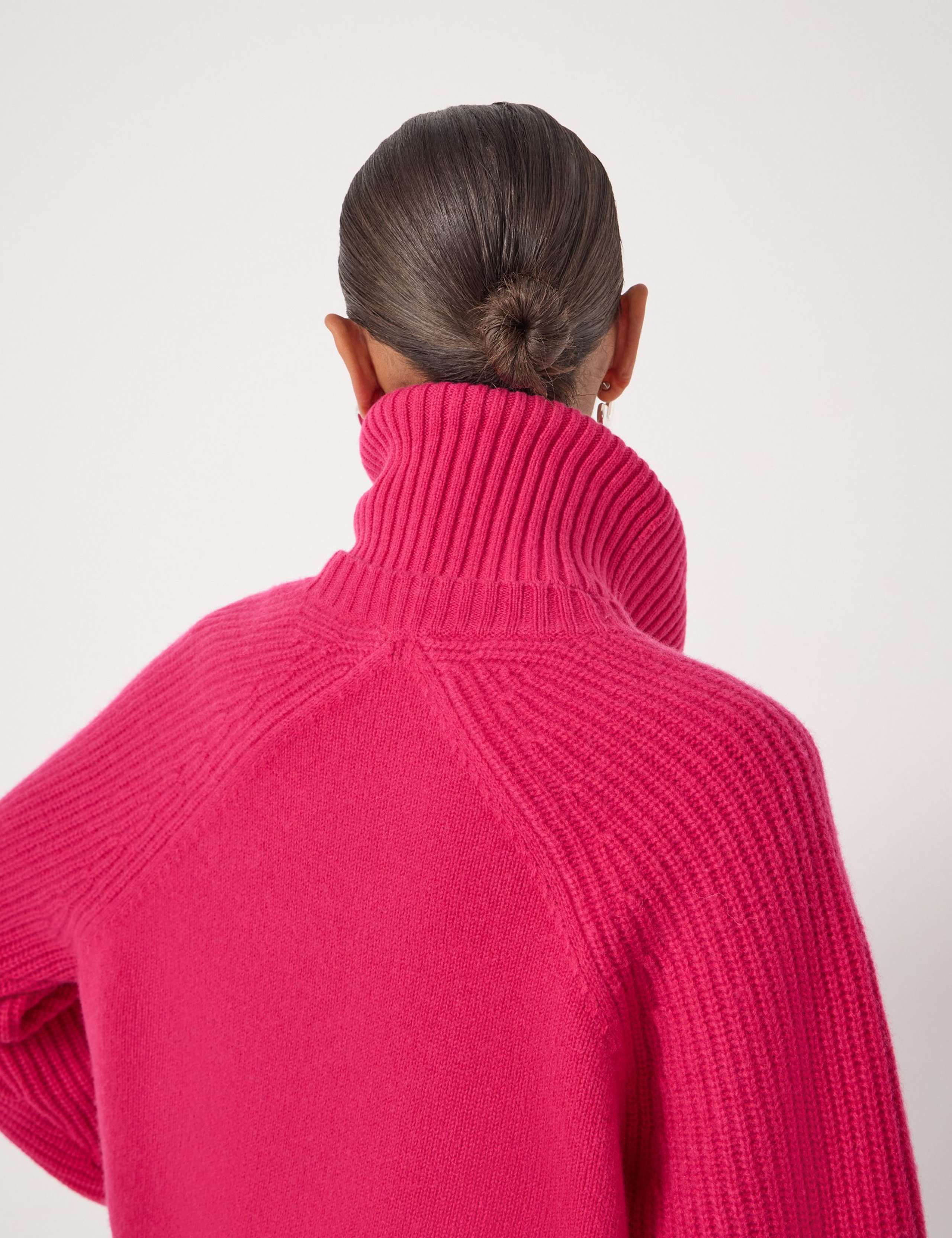 Pure Merino Wool Detachable Roll Neck Jumper 5 of 6