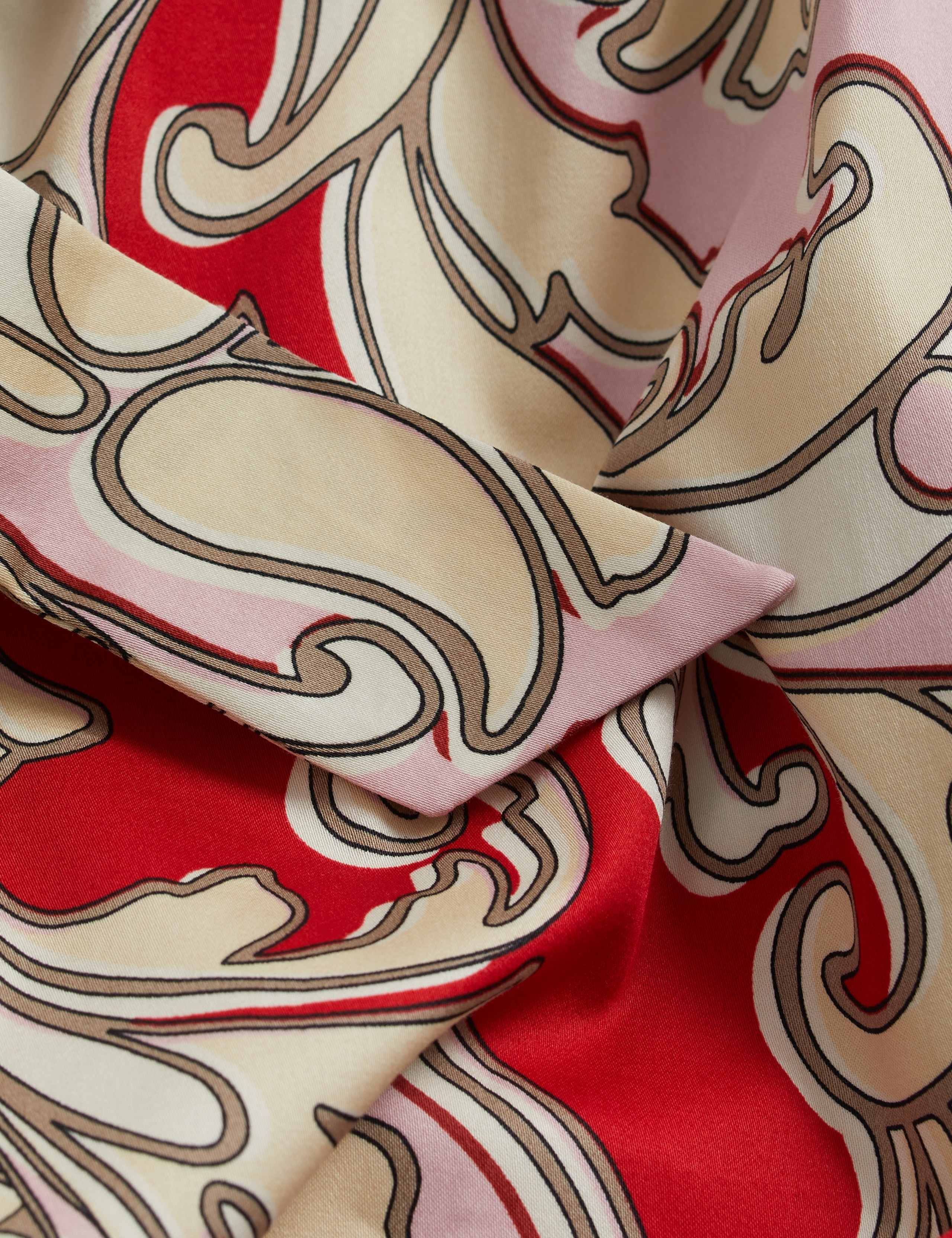Cotton Rich Paisley Belted Skater Dress 4 of 5