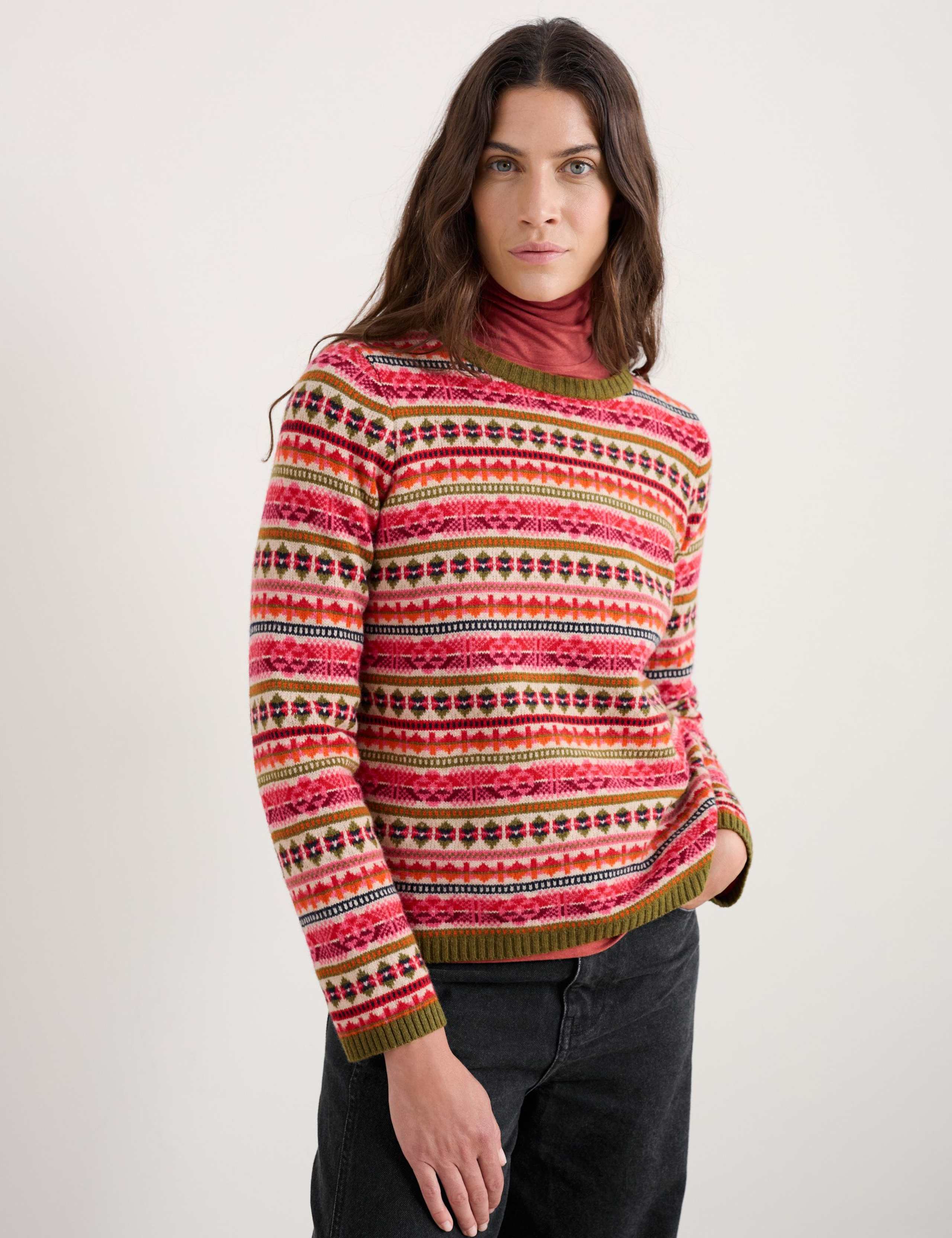 Merino Wool Rich Fair Isle Jumper 3 of 6