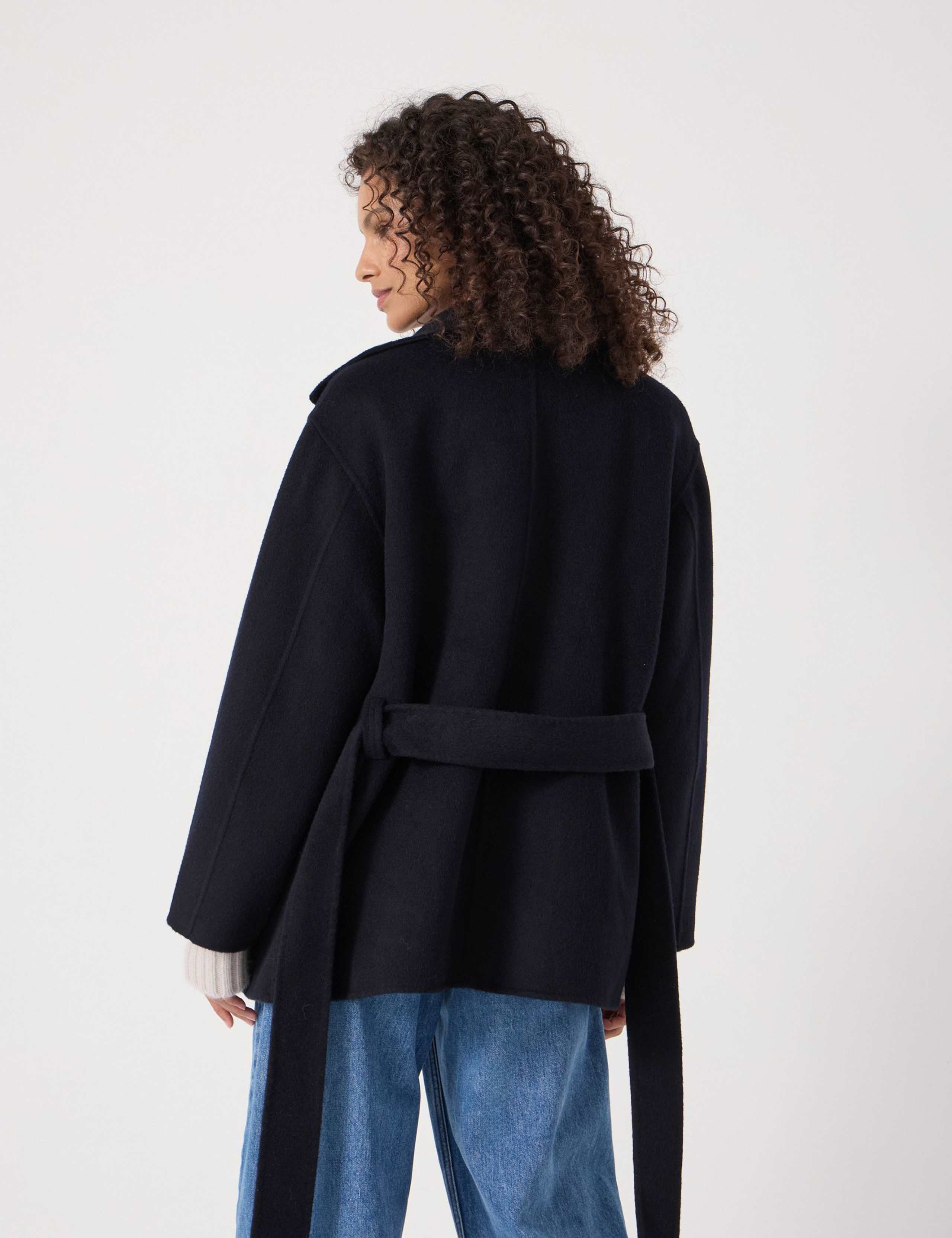 Pure Wool Belted Peacoat 3 of 4