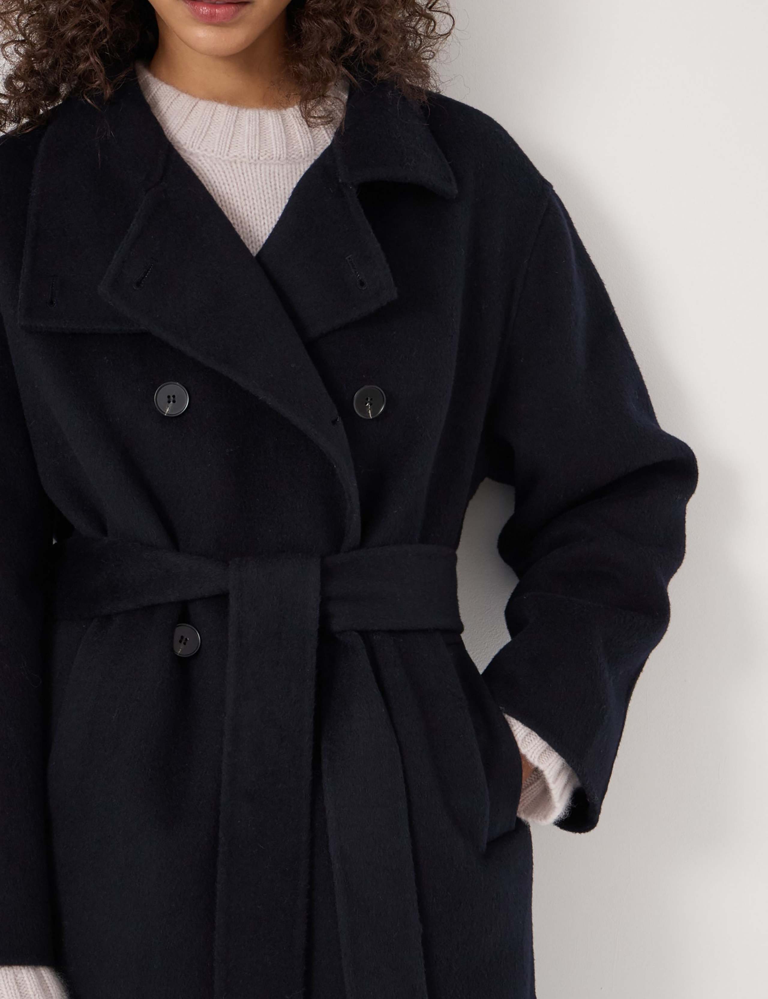 Pure Wool Belted Peacoat 4 of 4