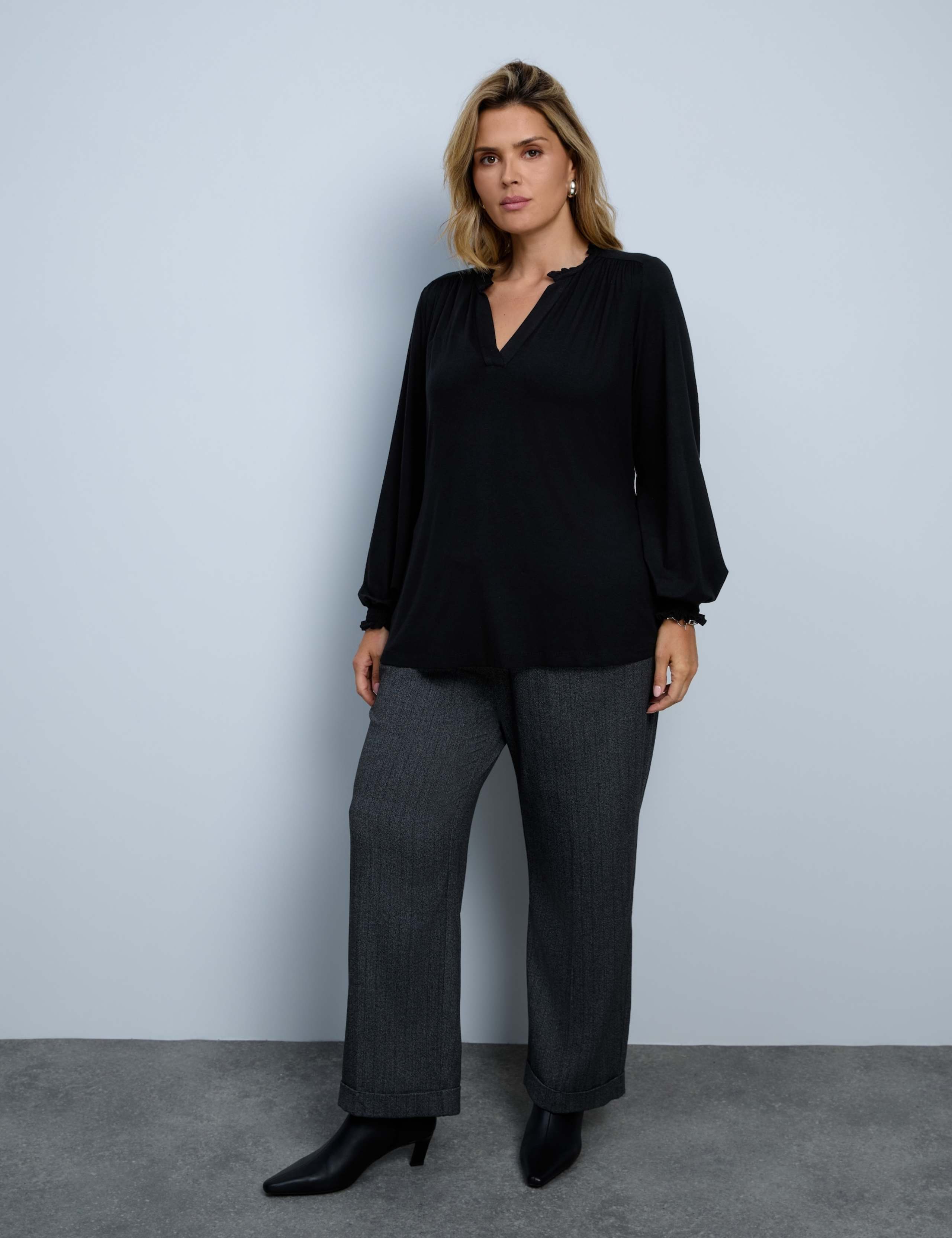 Gathered V Neck Blouse 2 of 3