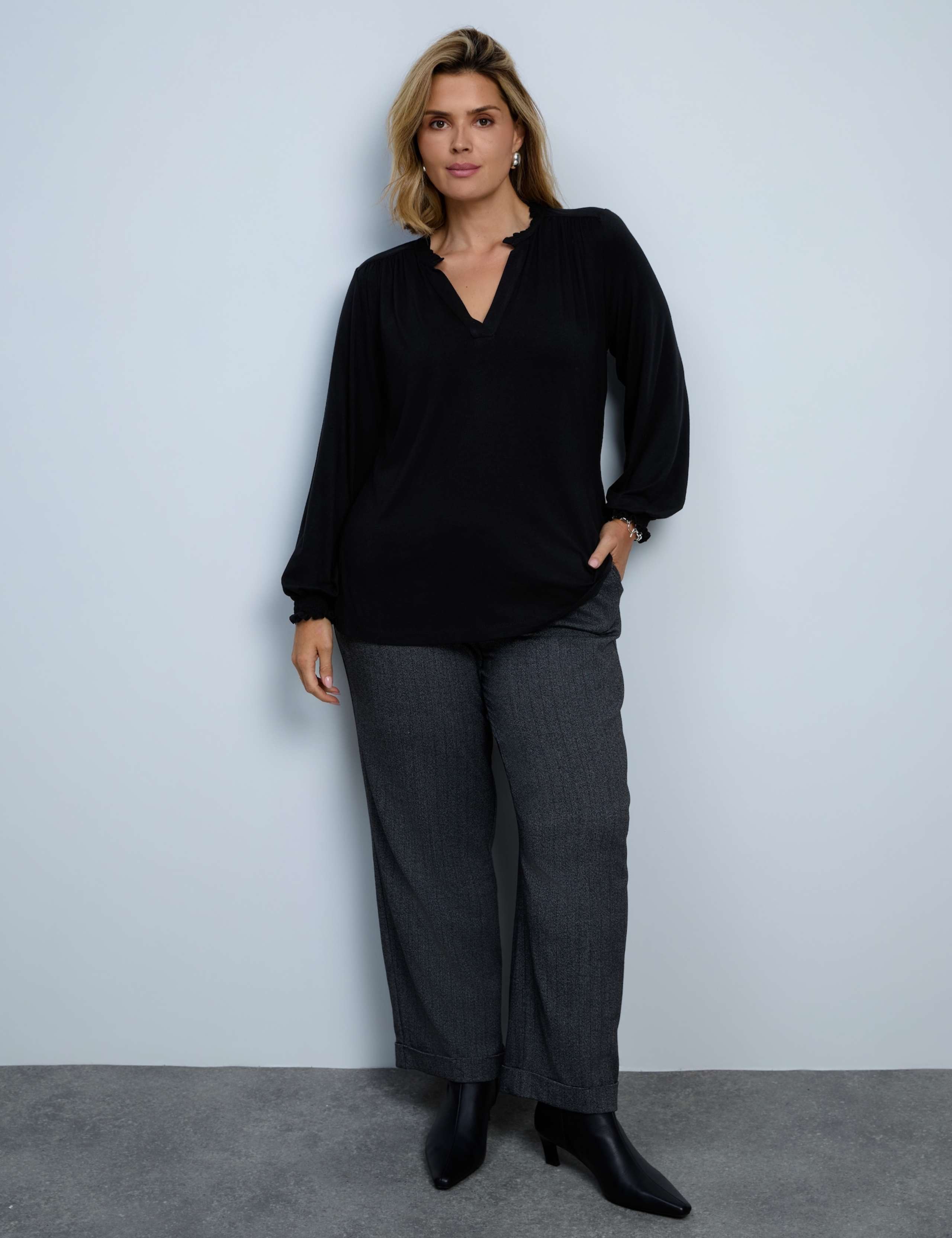 Gathered V Neck Blouse 3 of 3