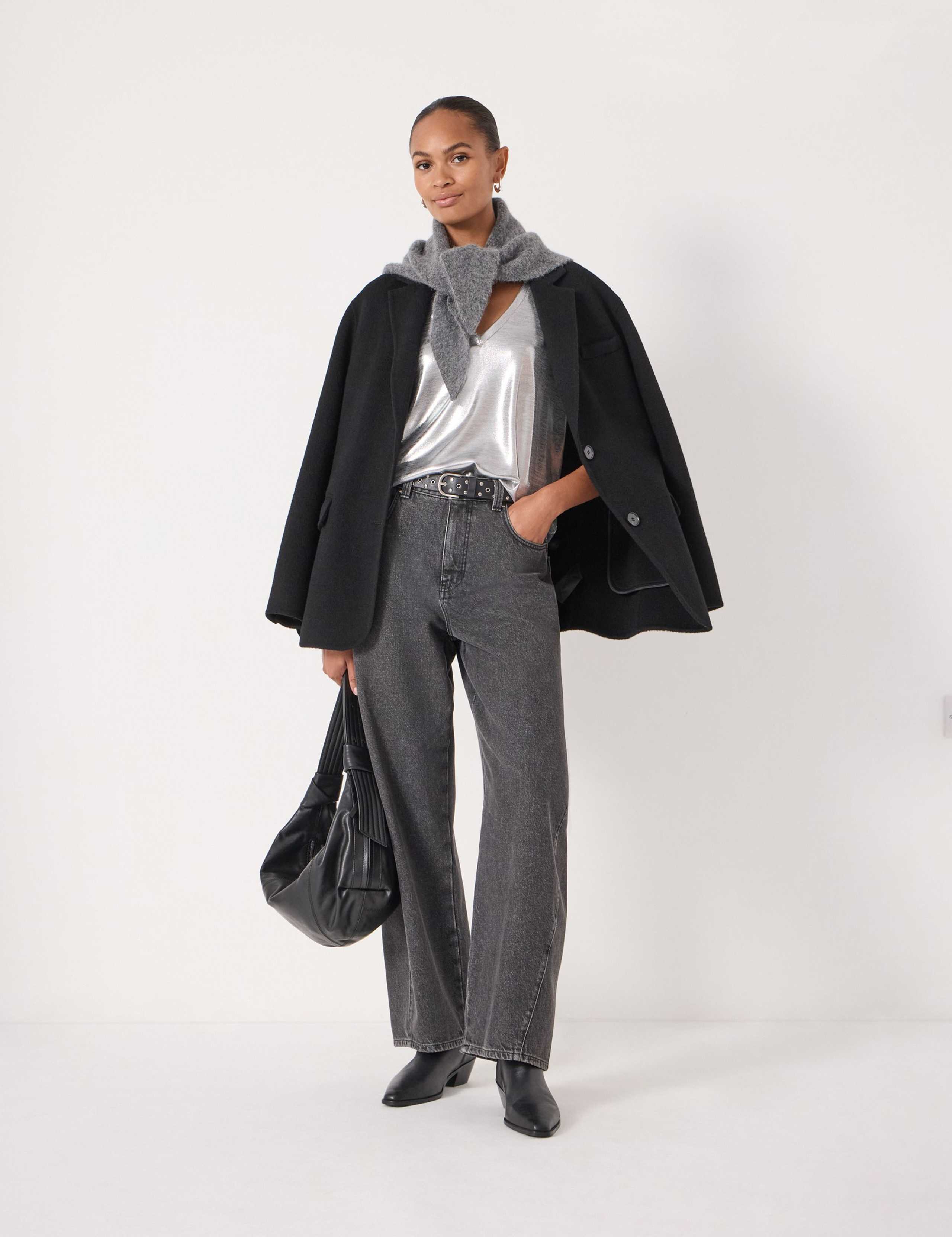 Metallic V-Neck T-Shirt 3 of 5