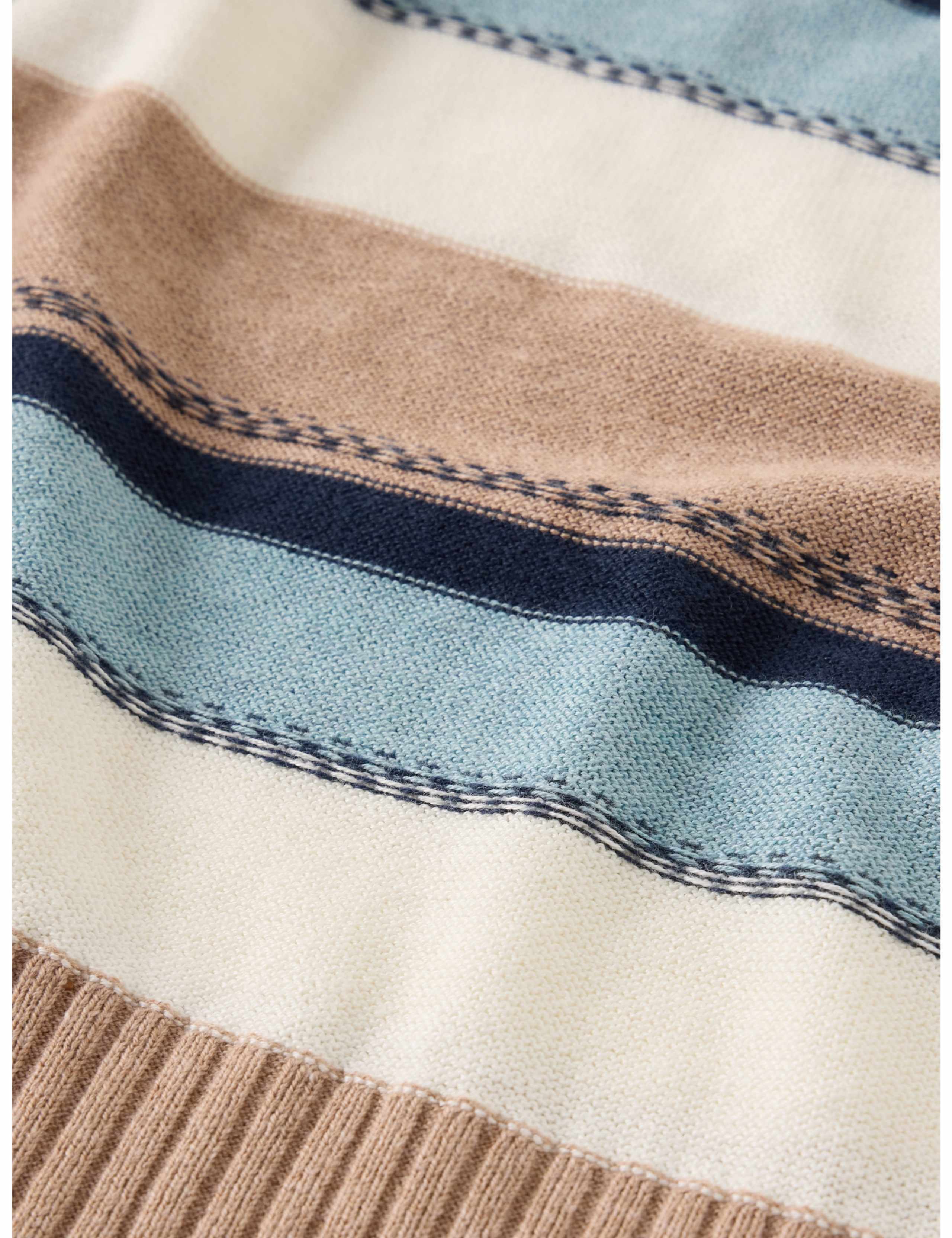 Sienna Cotton Rich Striped Stitch Detail Jumper 6 of 6