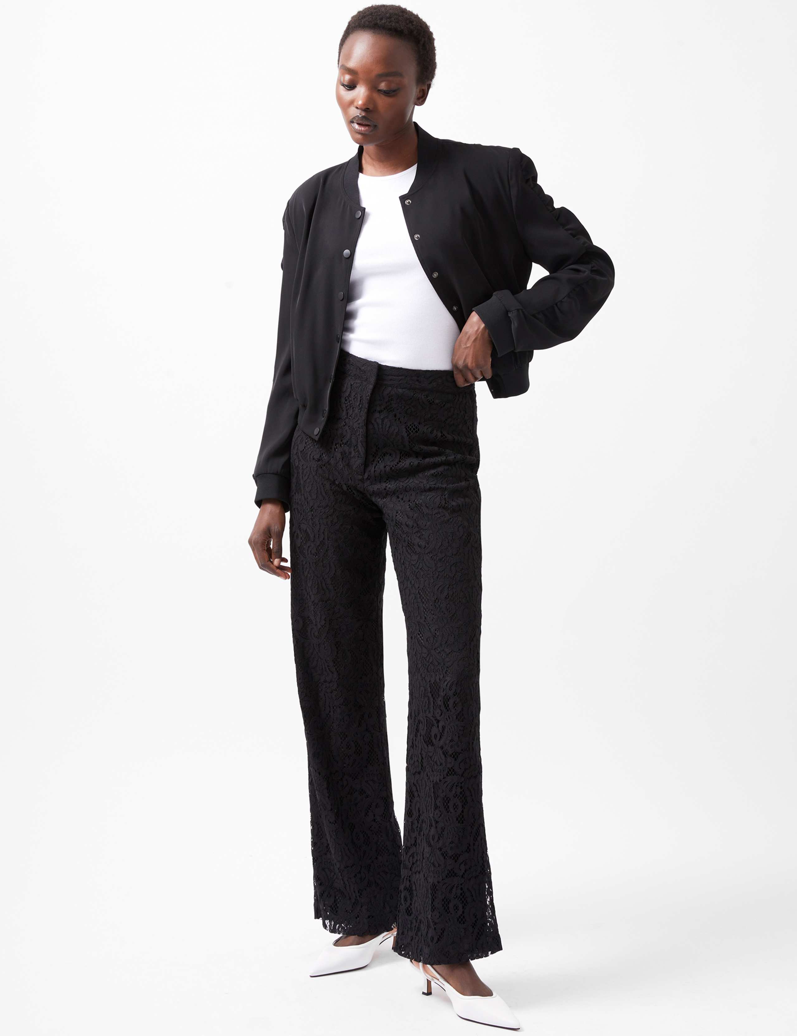Floral Flared Wide Leg Trousers 1 of 3