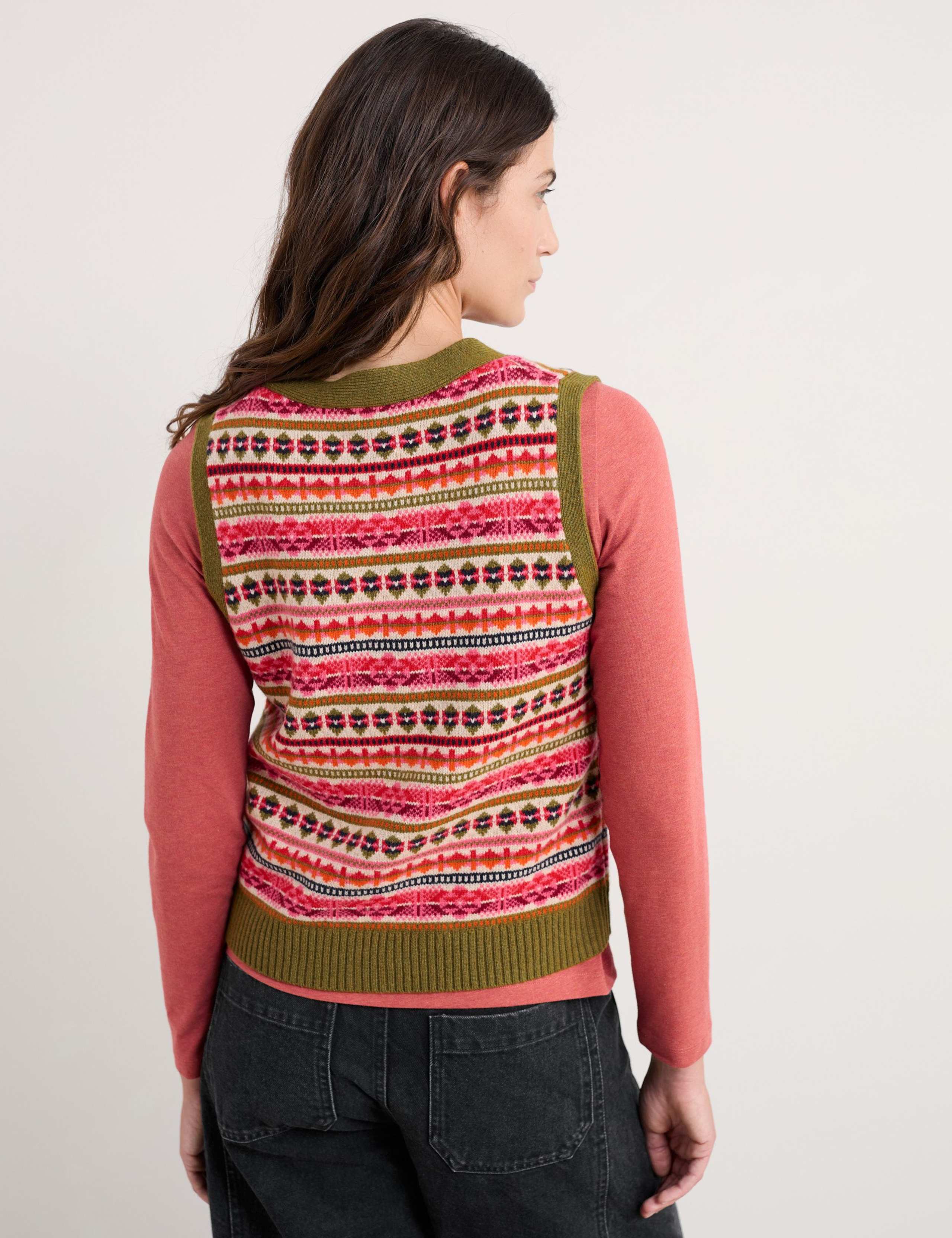 Merino Wool Rich Knitted Waistcoat 3 of 5