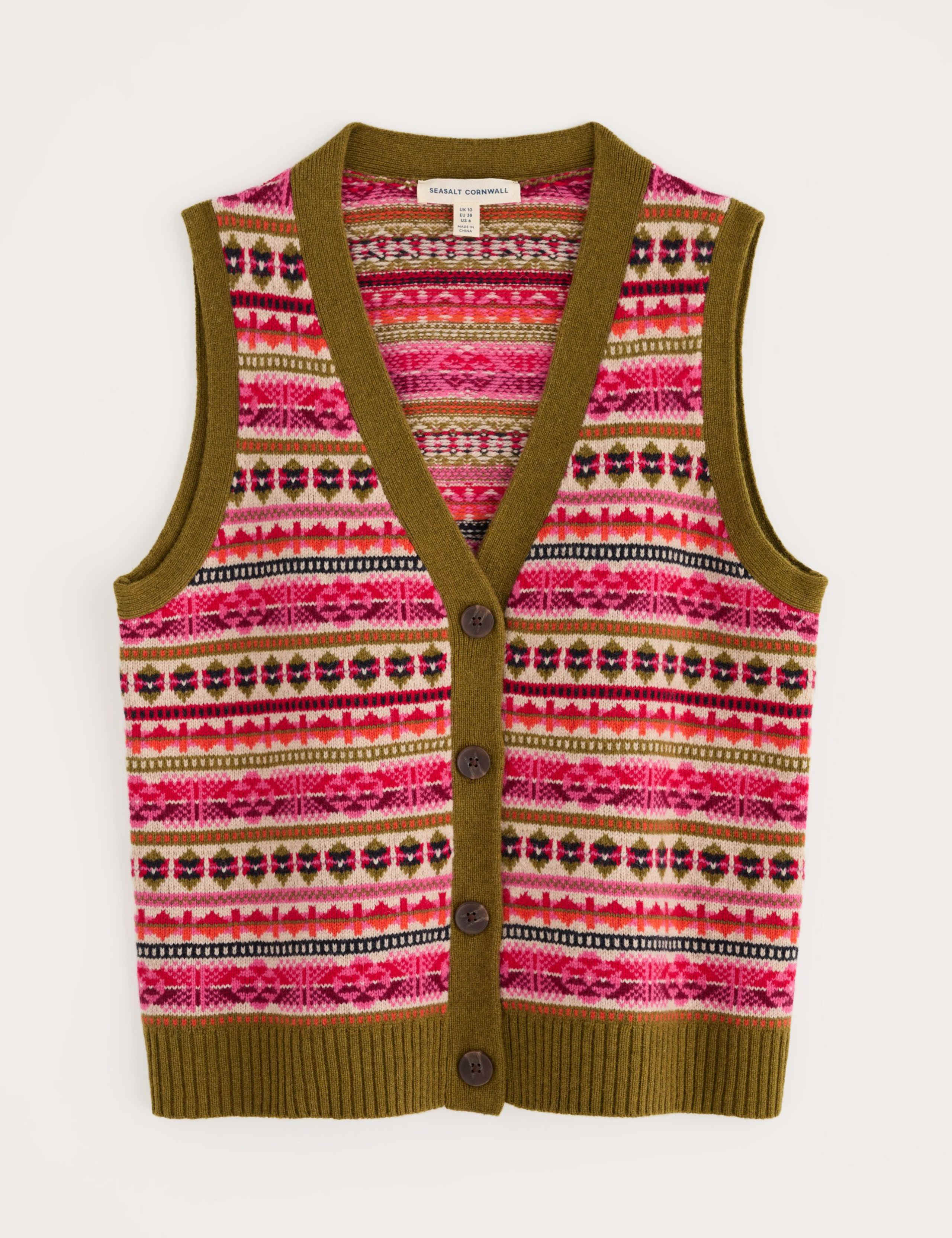 Merino Wool Rich Knitted Waistcoat 2 of 5