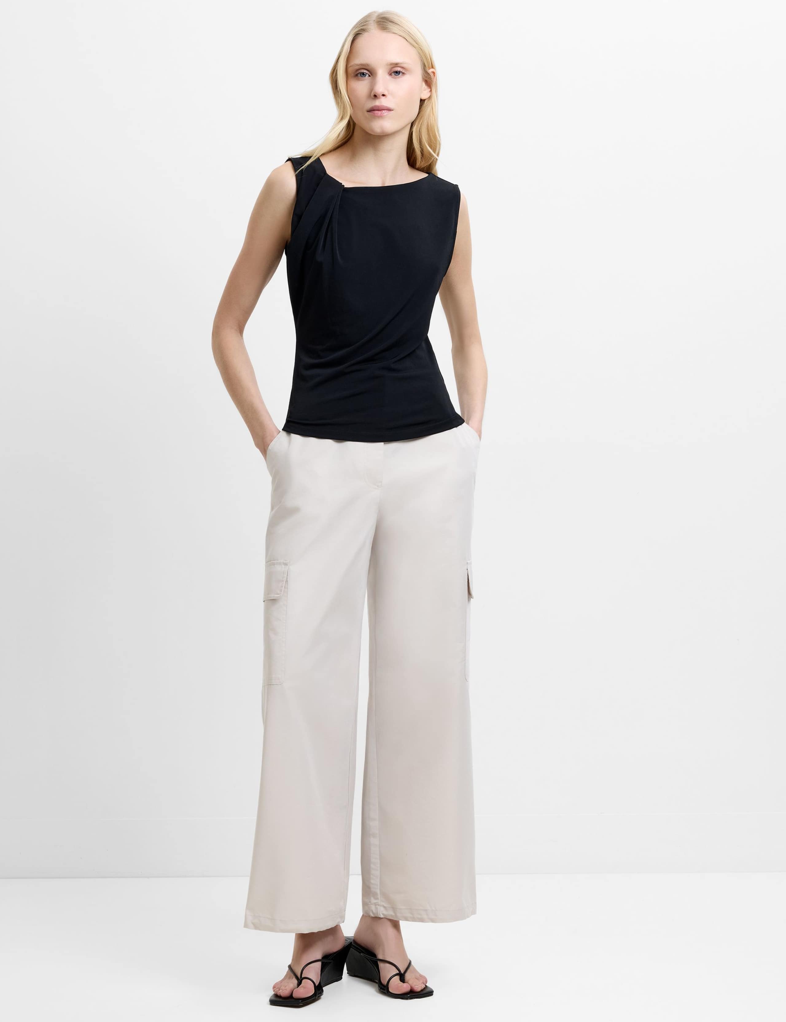 Jersey Asymmetric Neck Top 3 of 5