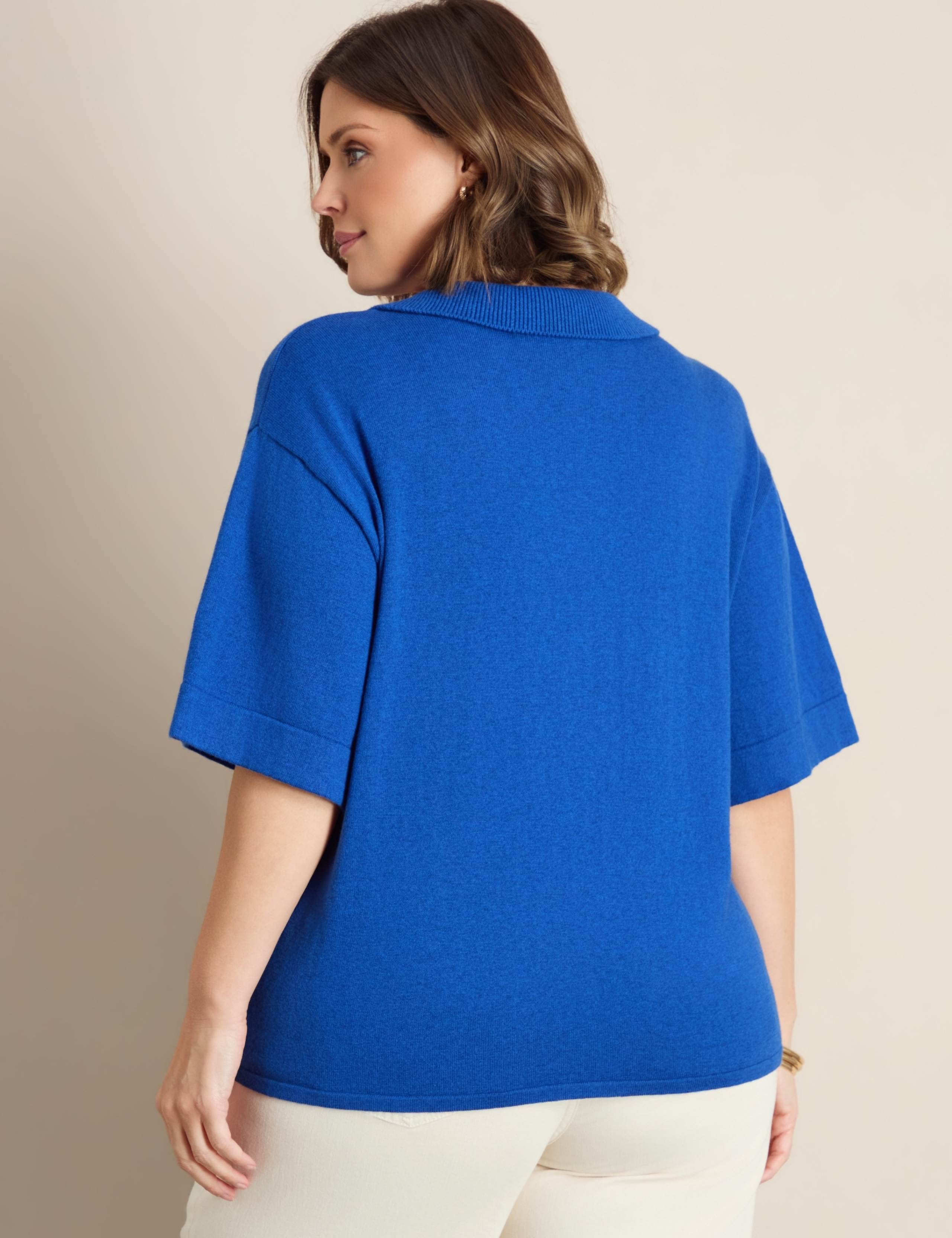 Cotton Rich Polo Neck Jumper with Wool 4 of 5