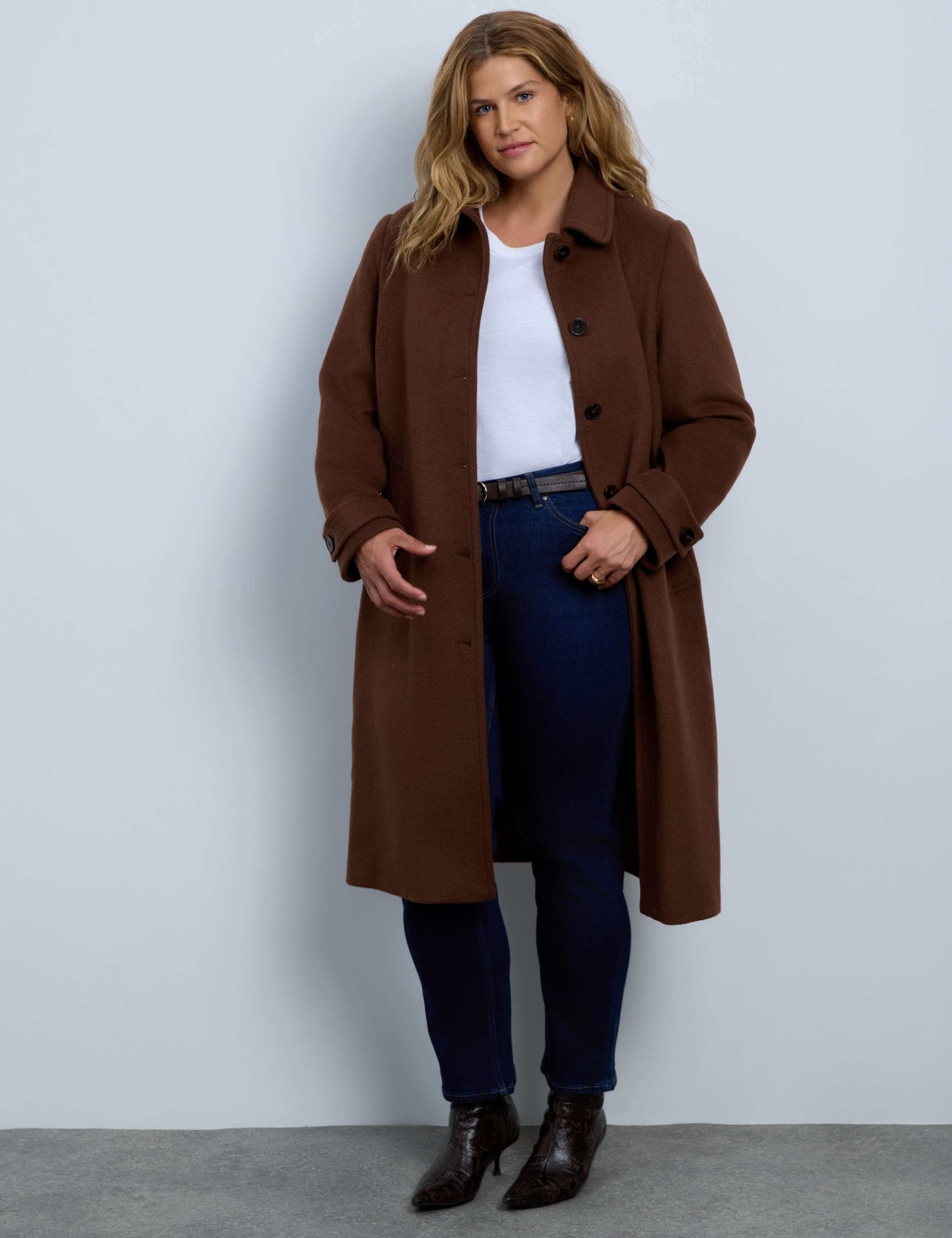Wool Rich Tailored Longline Coat 2 of 7