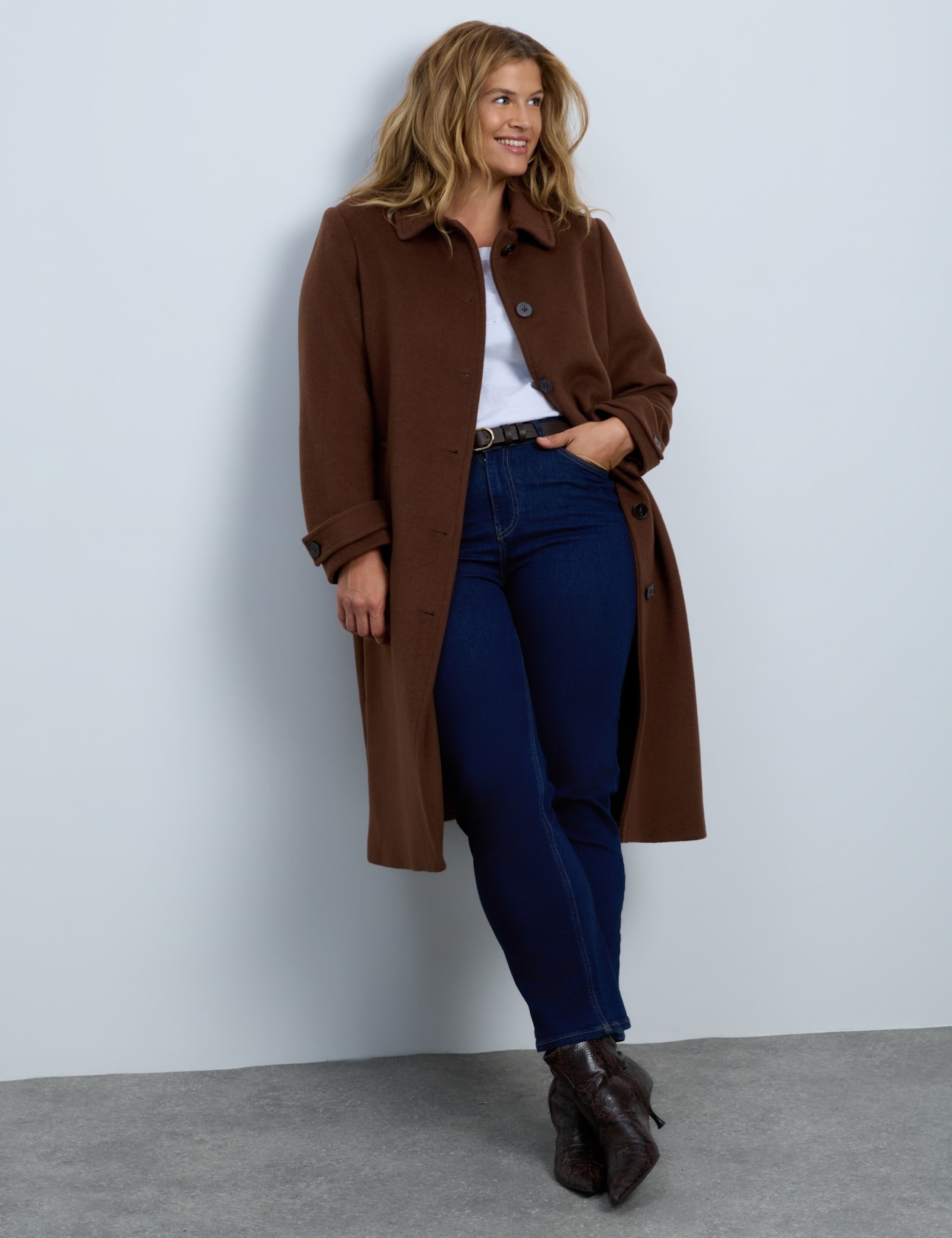 Wool Rich Tailored Longline Coat 5 of 7