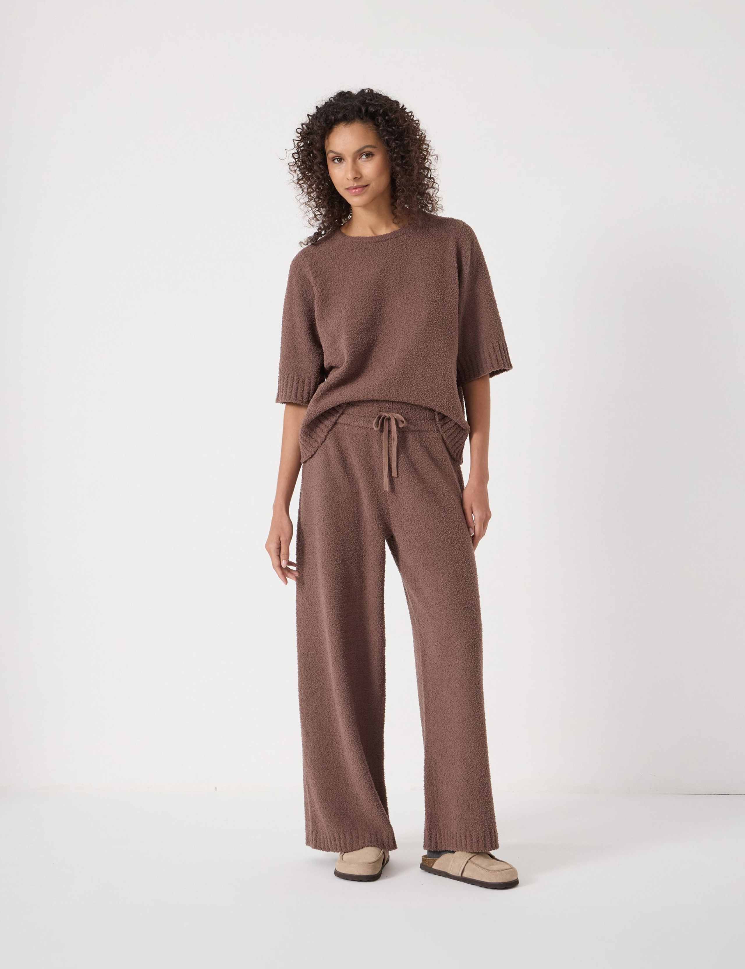 Textured Wide Leg Trousers 2 of 4