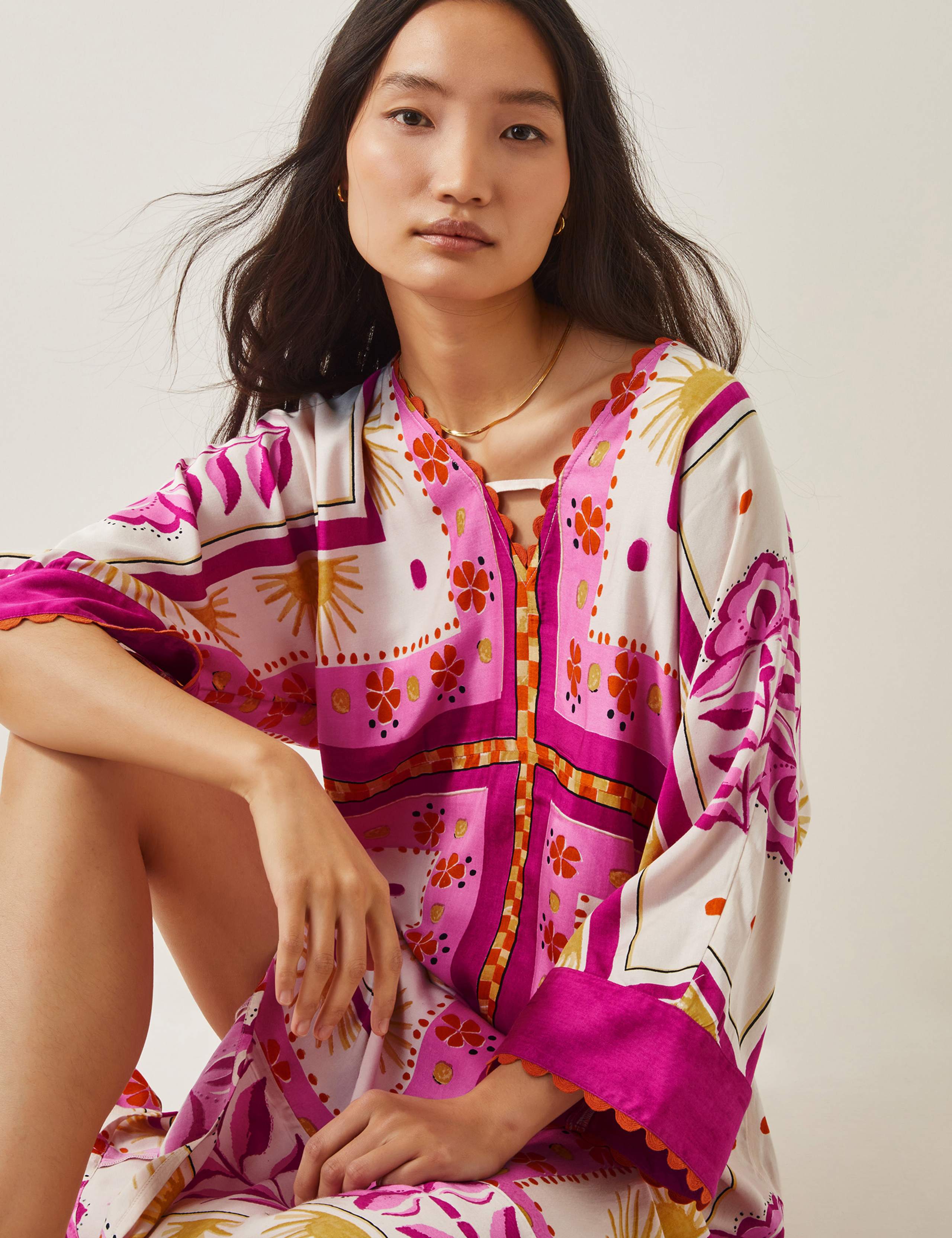 Printed Midi Beach Dress 2 of 4