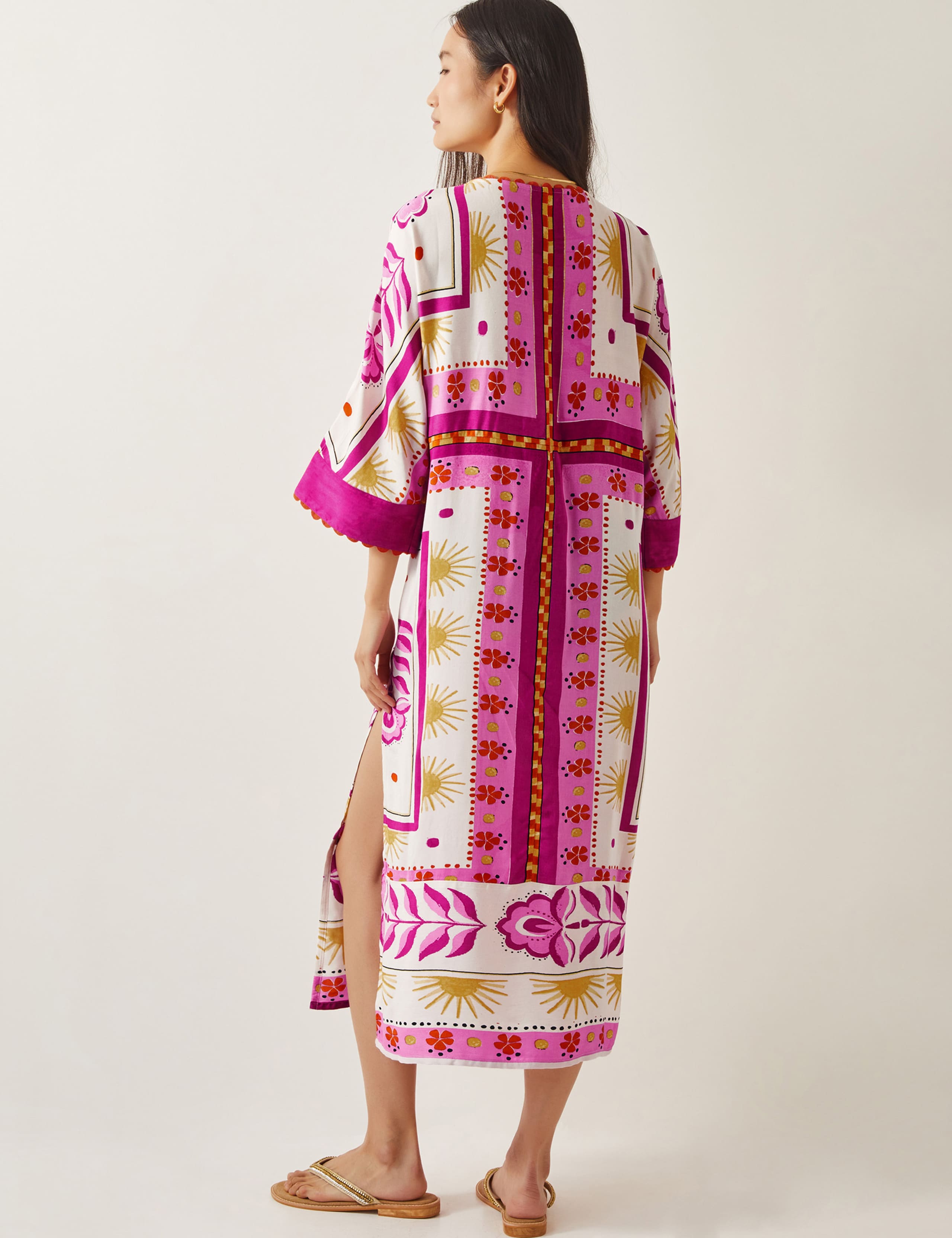 Printed Midi Beach Dress 3 of 4