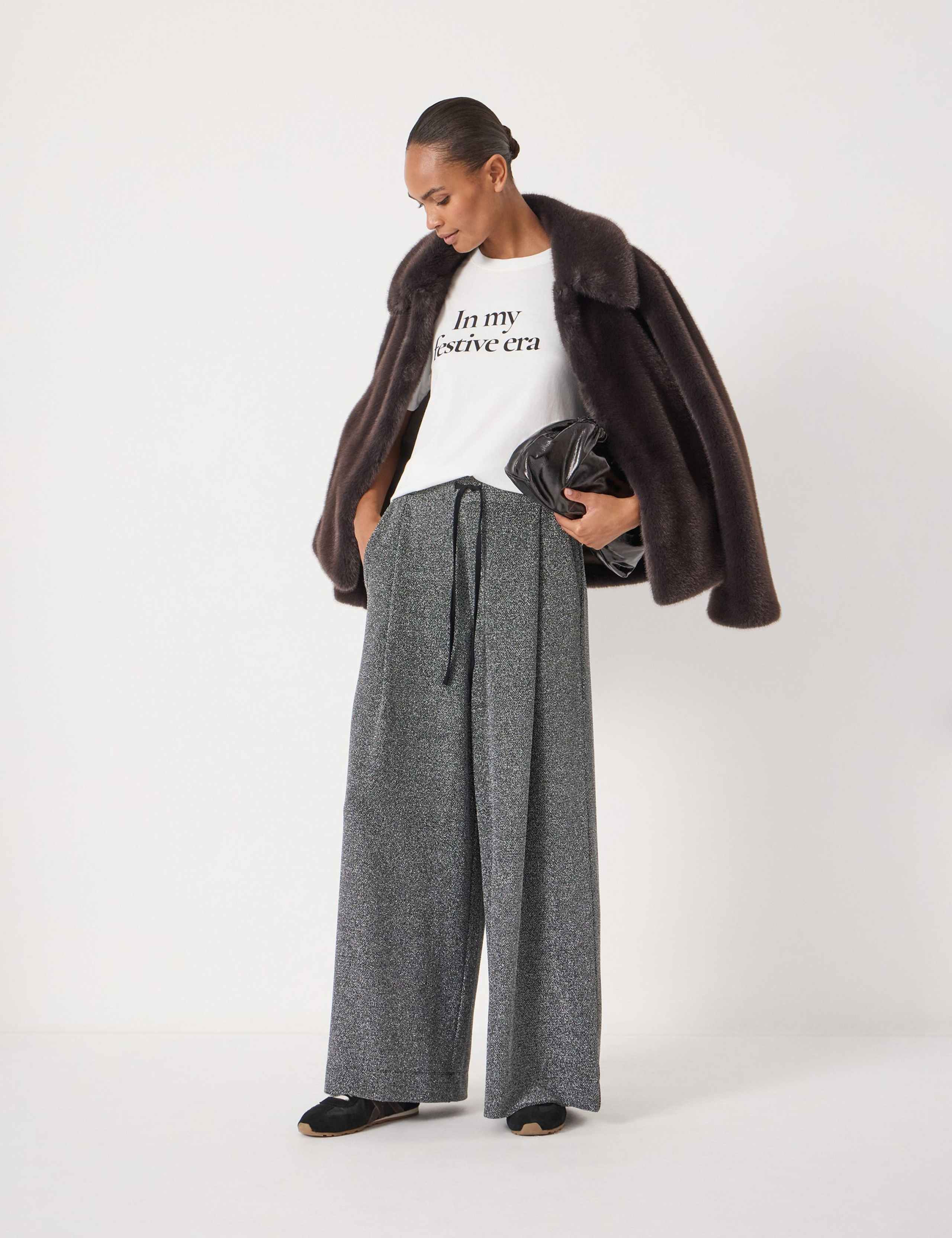 Metallic Wide Leg Trousers 1 of 5