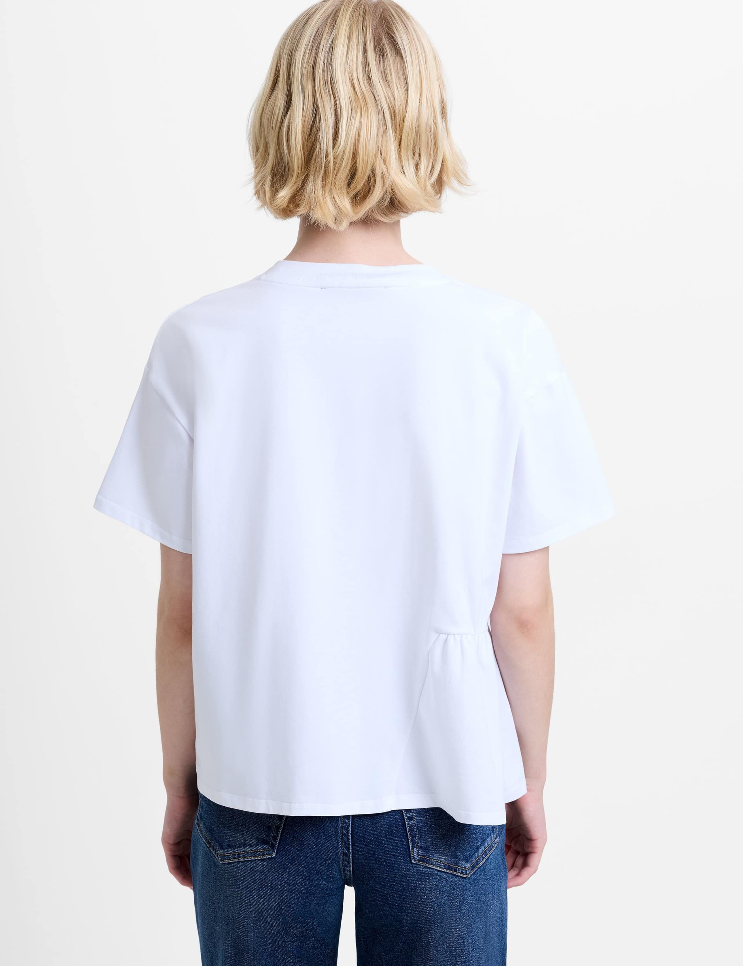 Cotton Rich Asymmetrical T-Shirt 4 of 5