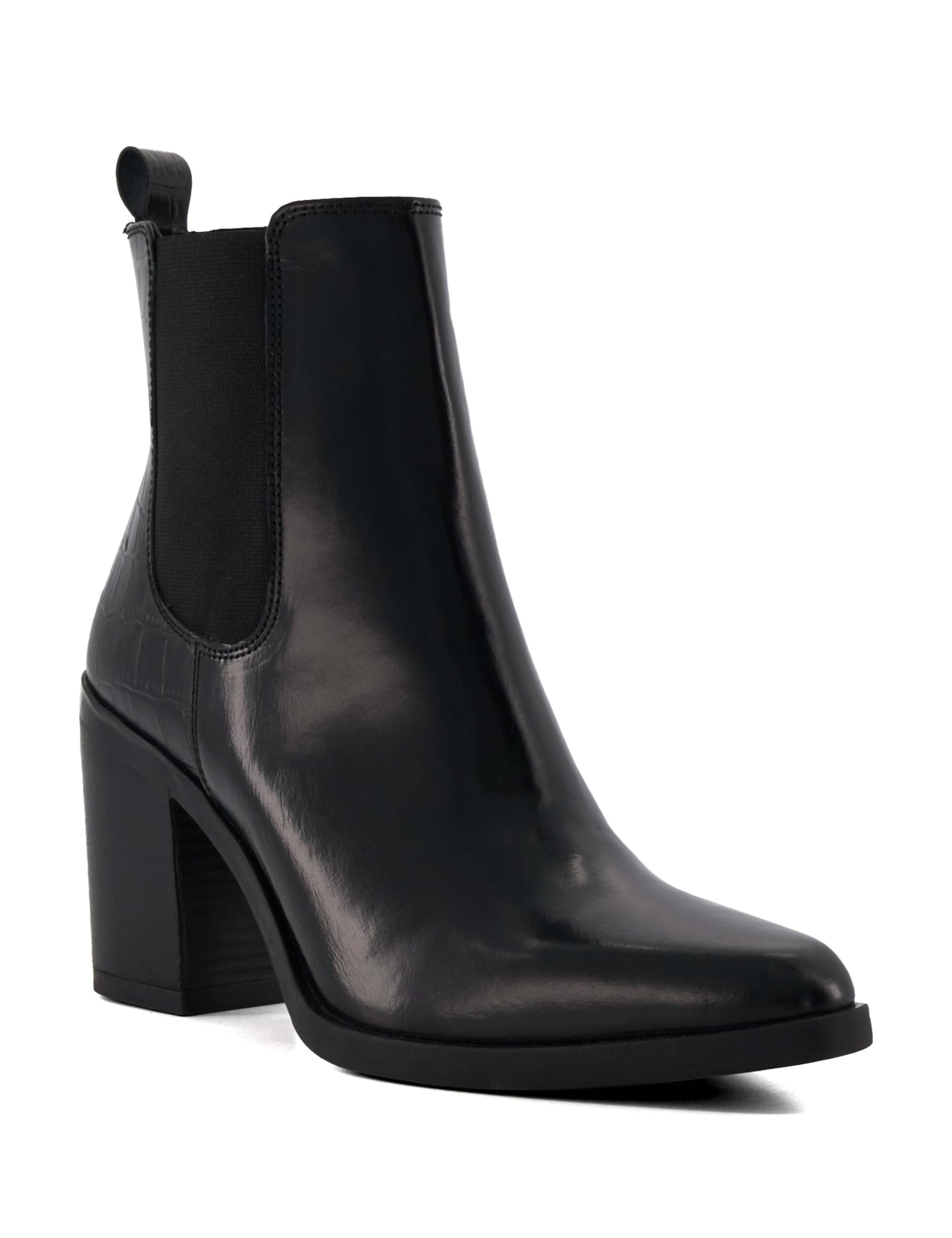 Leather Block Heel Ankle Boots 2 of 4
