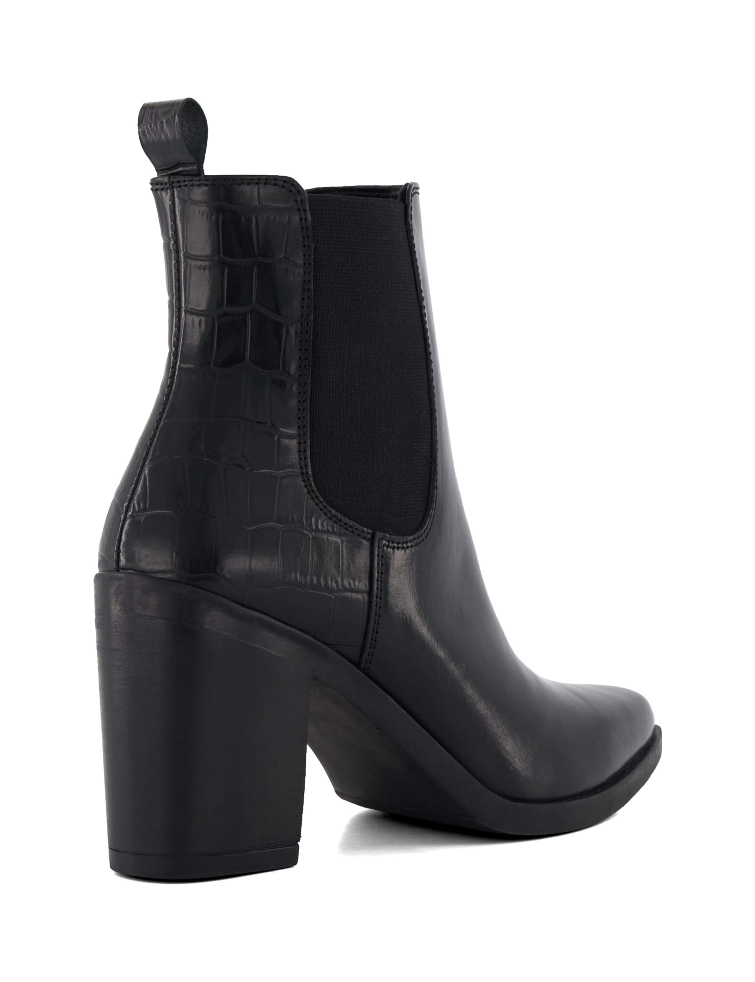 Leather Block Heel Ankle Boots 3 of 4