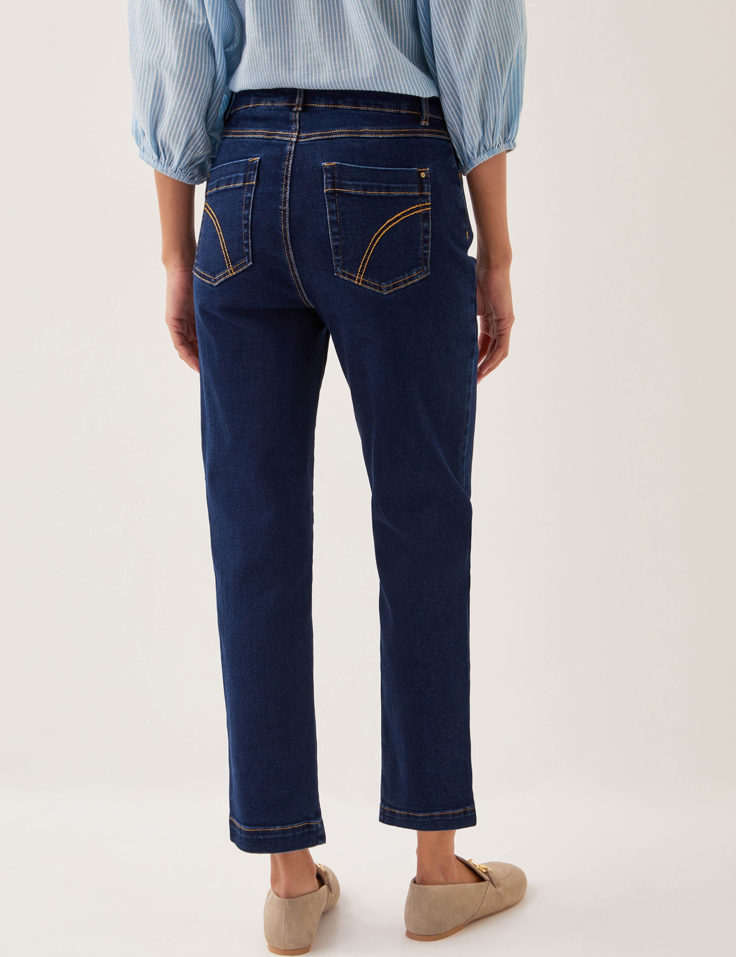 High Waisted Straight Leg Cropped Jeans 2 of 4