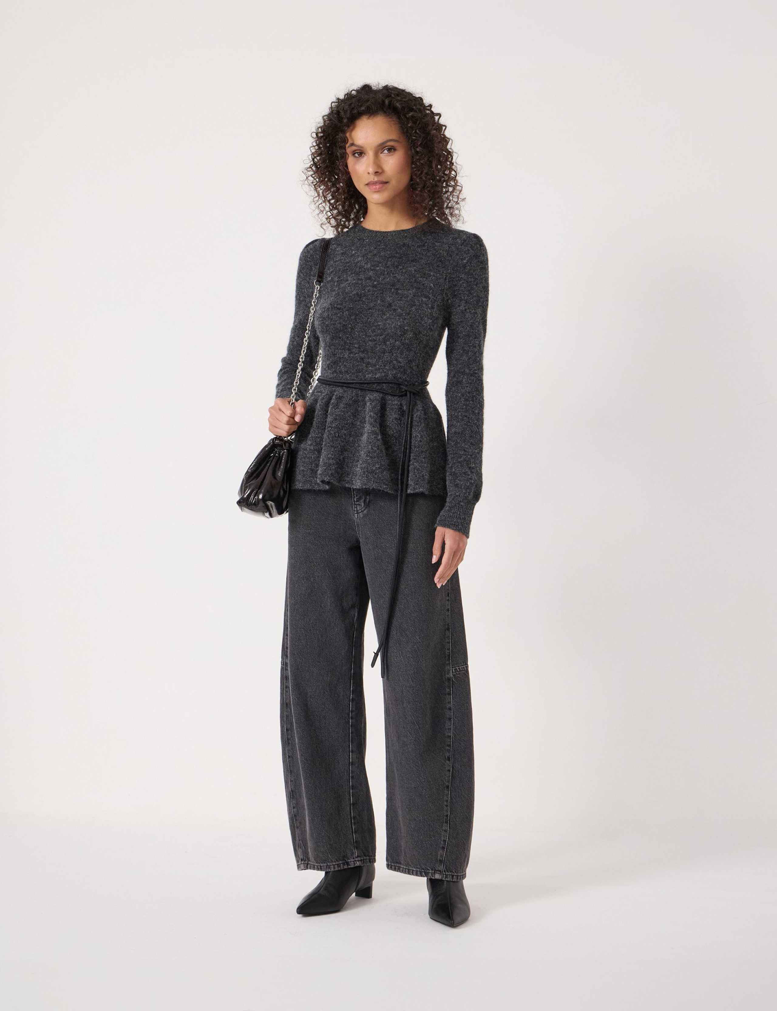 Wool Alpaca Blend Peplum Top 3 of 5