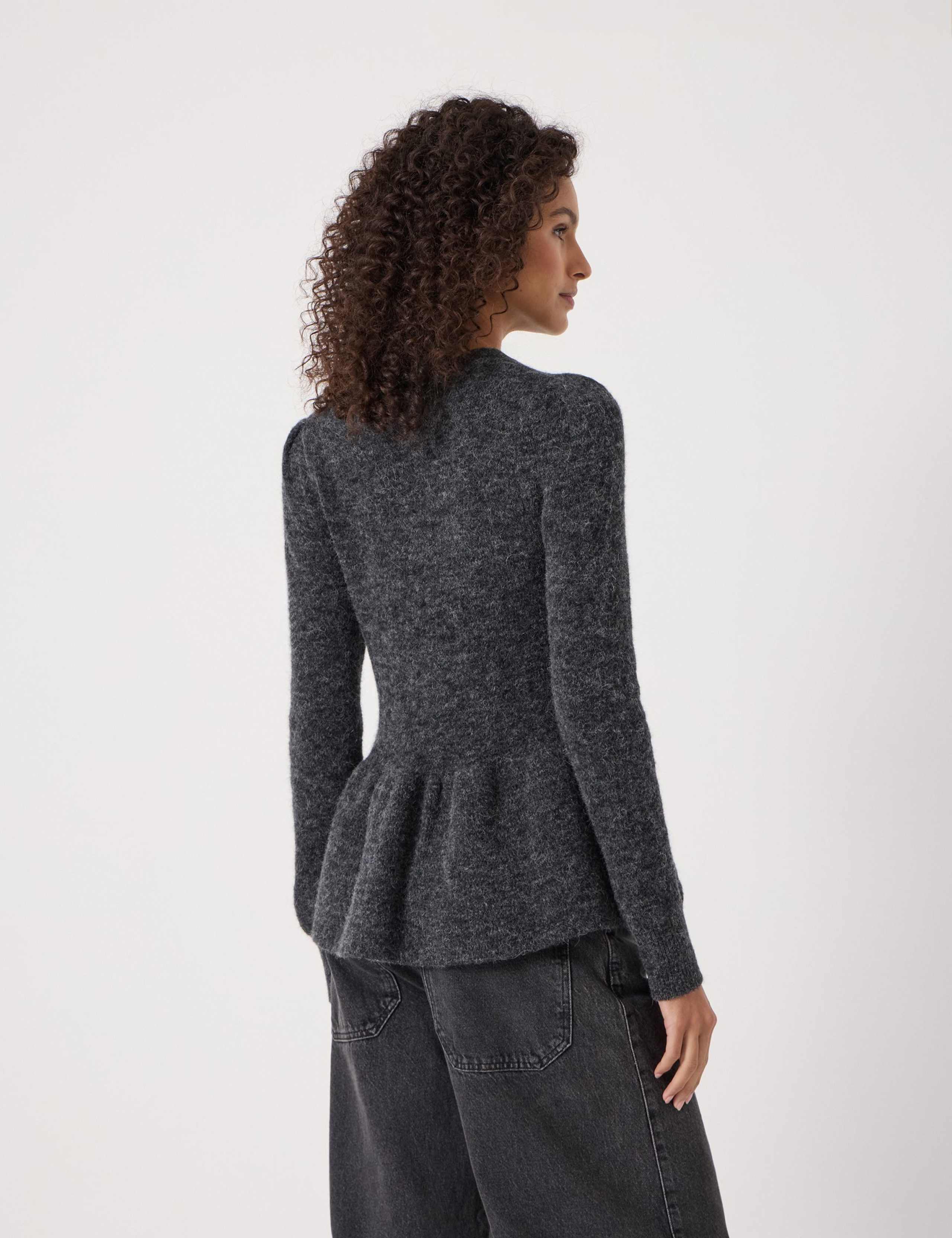 Wool Alpaca Blend Peplum Top 4 of 5