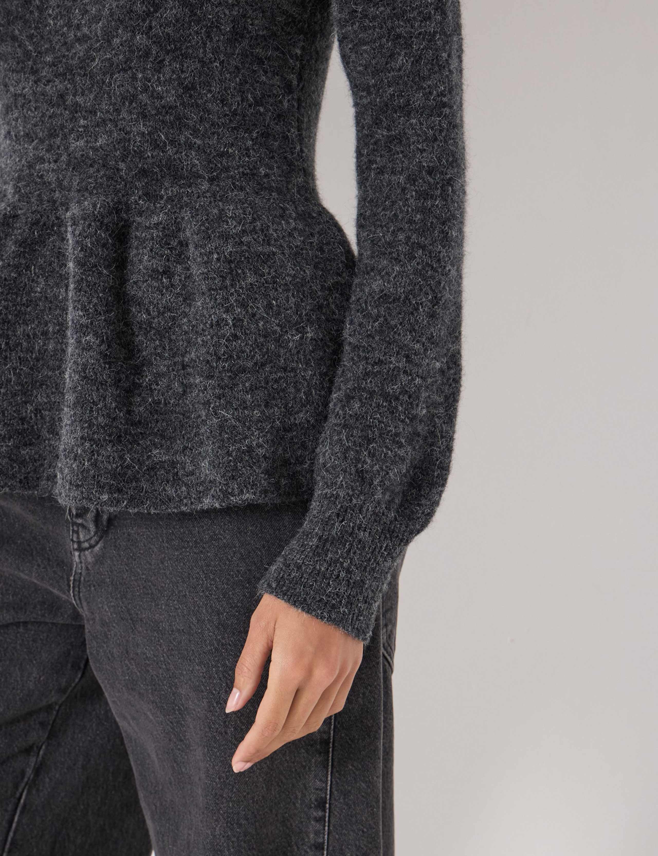 Wool Alpaca Blend Peplum Top 5 of 5