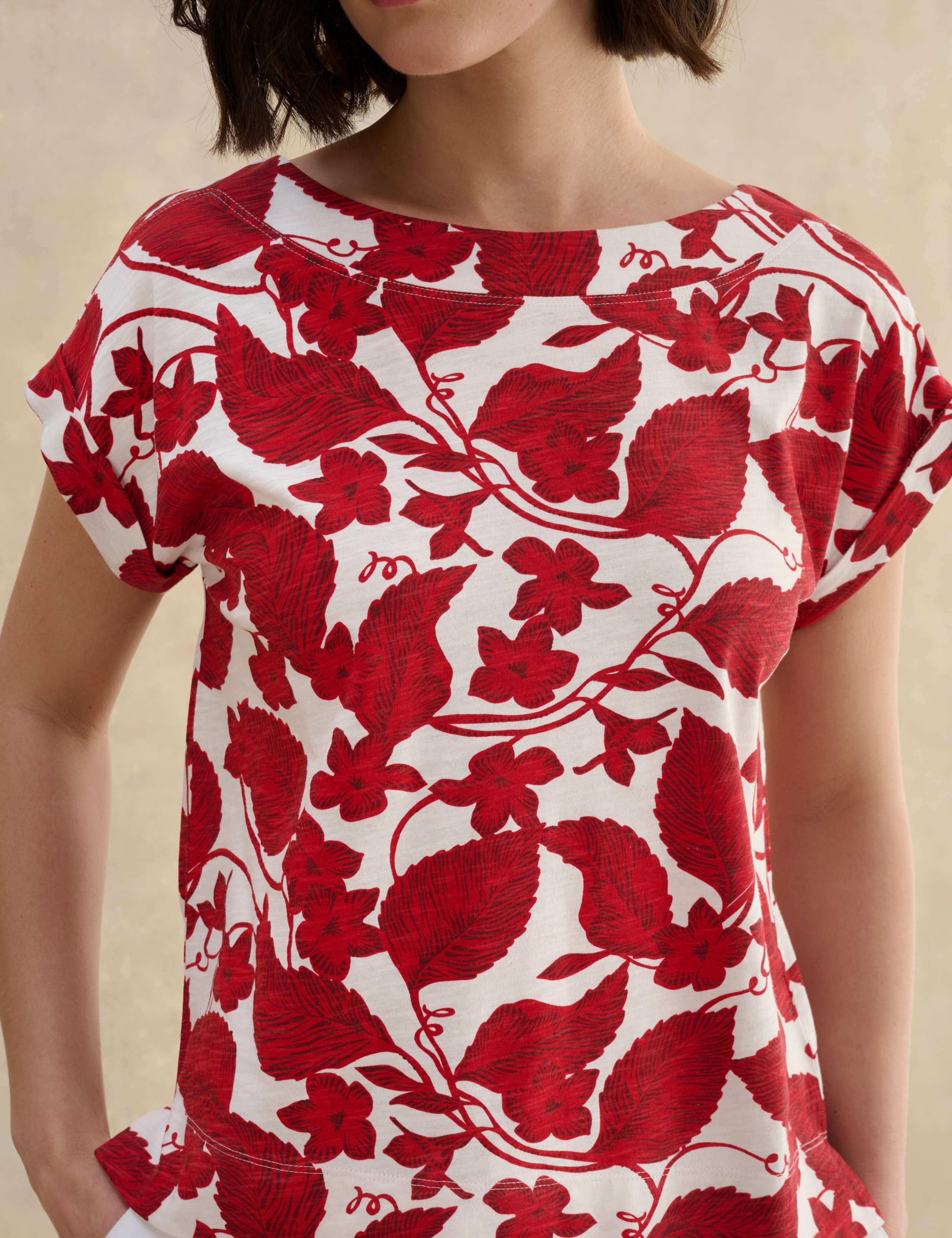 Pure Cotton Floral Top 5 of 6