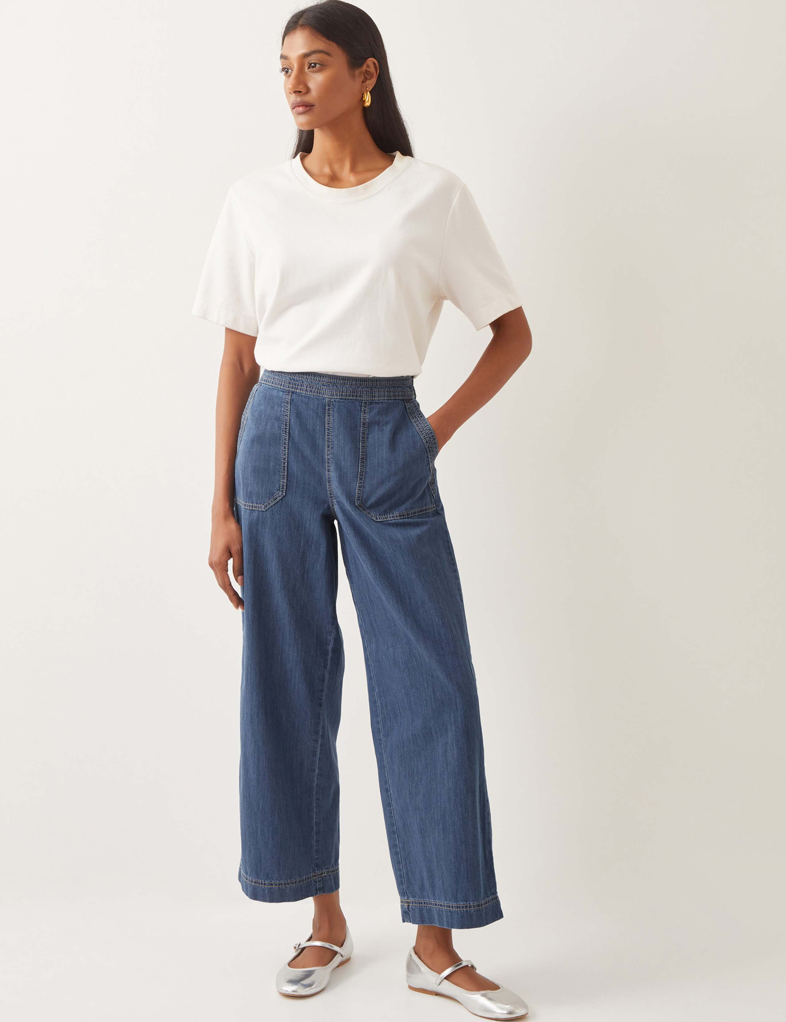 High Waisted Wide Leg Jeans 2 of 5