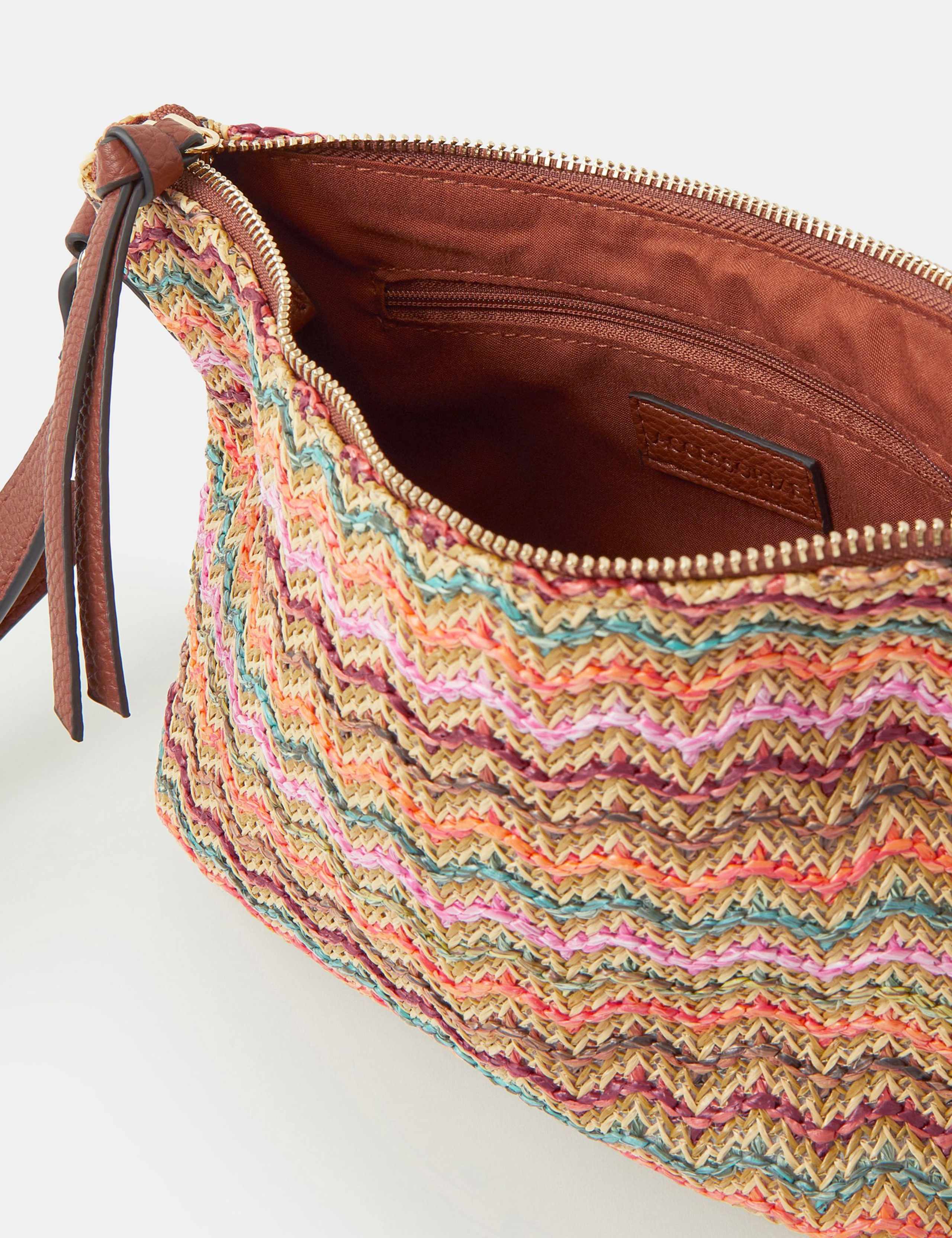 Zig Zag Raffia Shoulder Bag 3 of 4