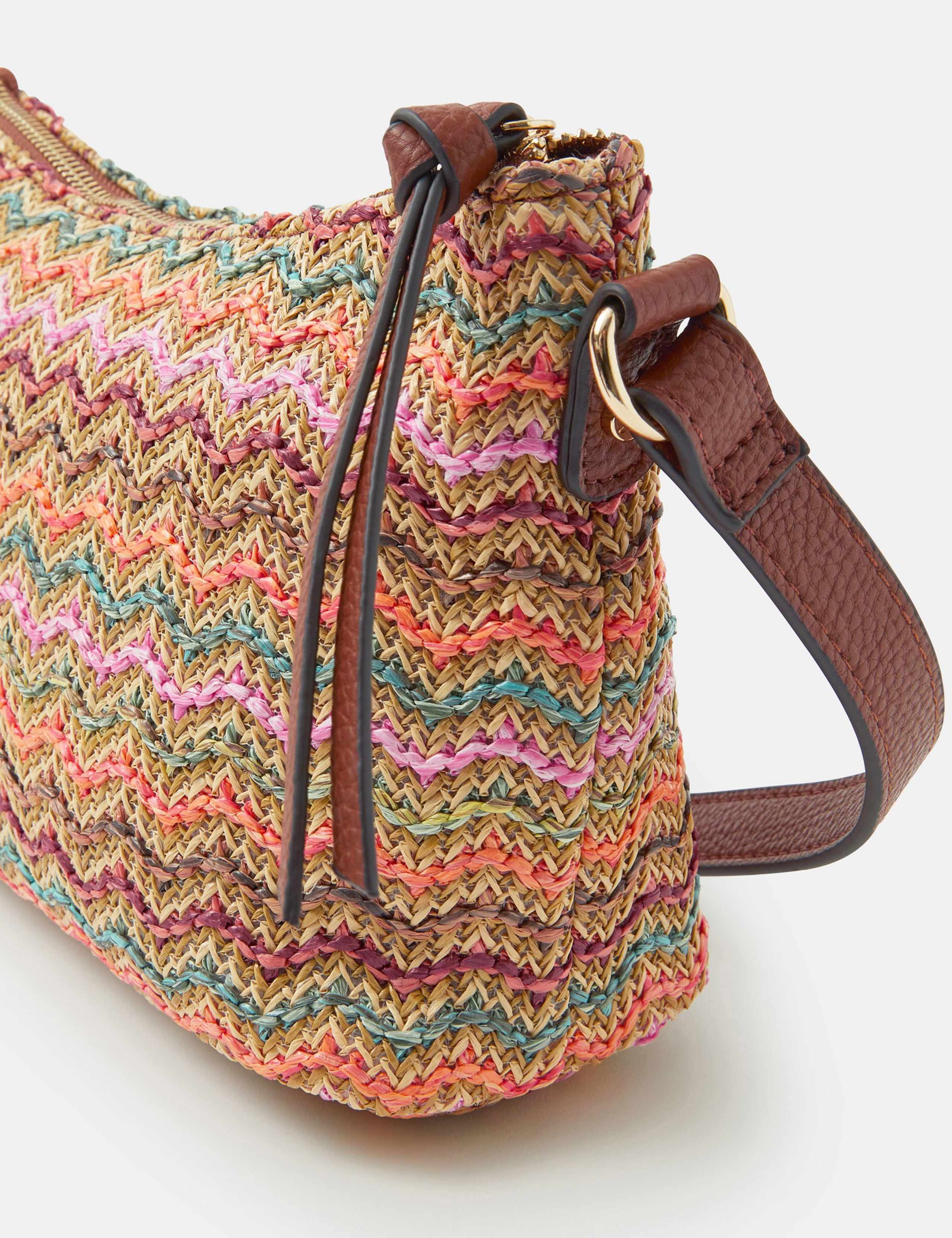 Zig Zag Raffia Shoulder Bag 4 of 4