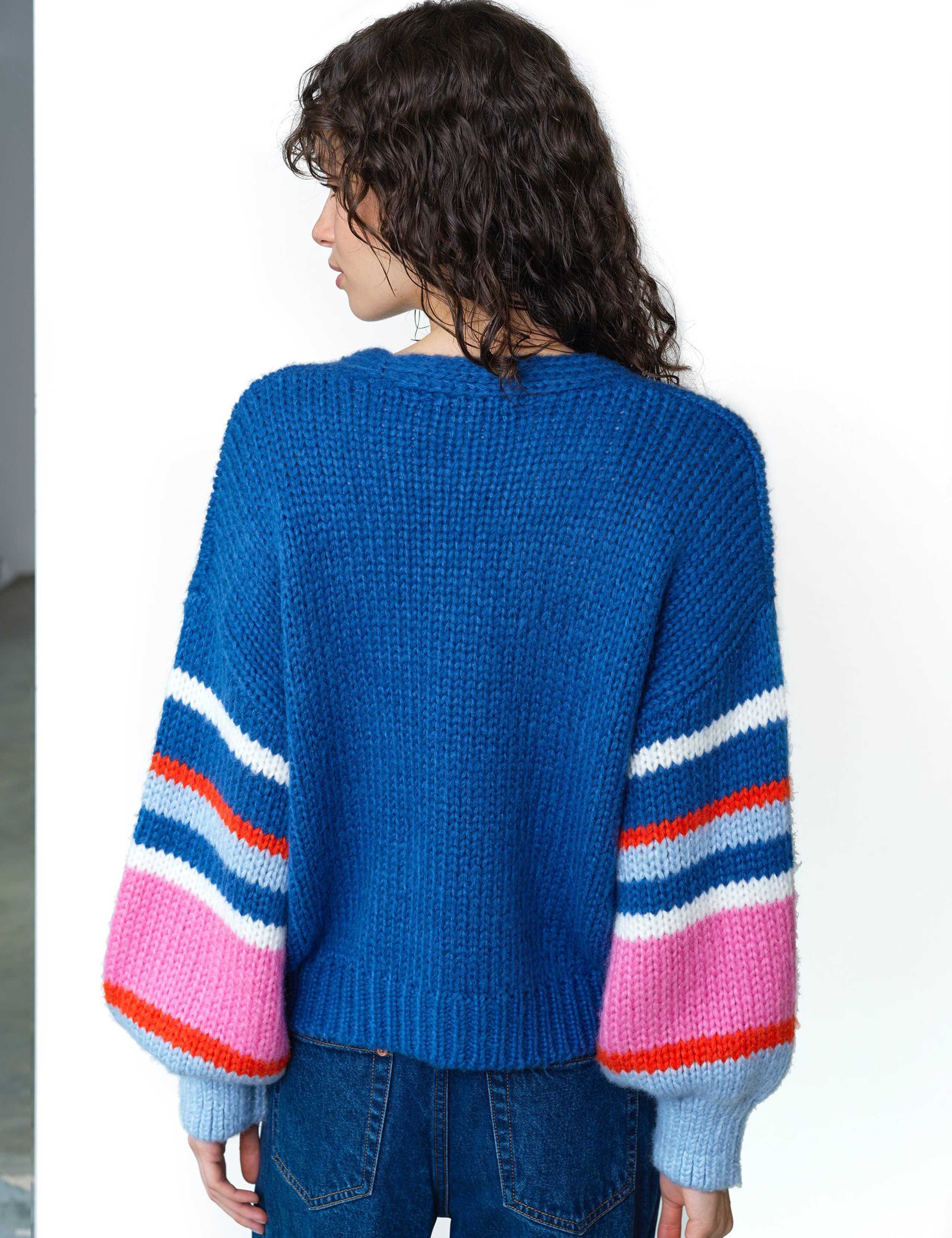 Ribbed V-Neck Cardigan 5 of 6