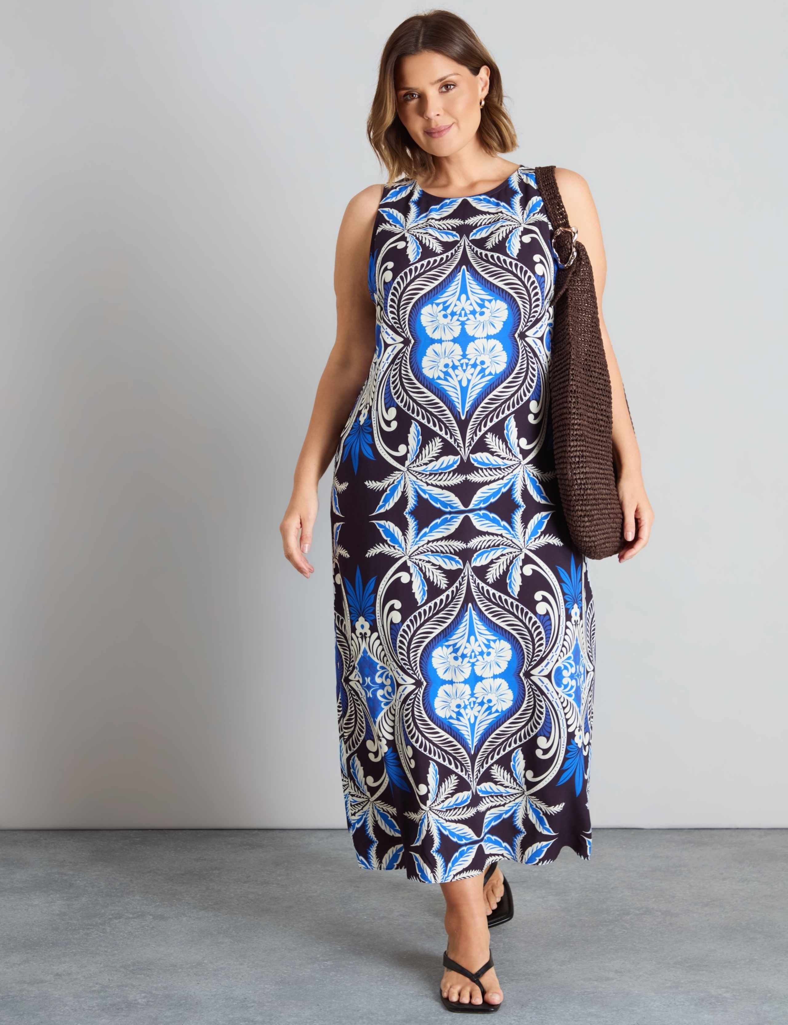 Printed Midaxi Column Dress 6 of 6